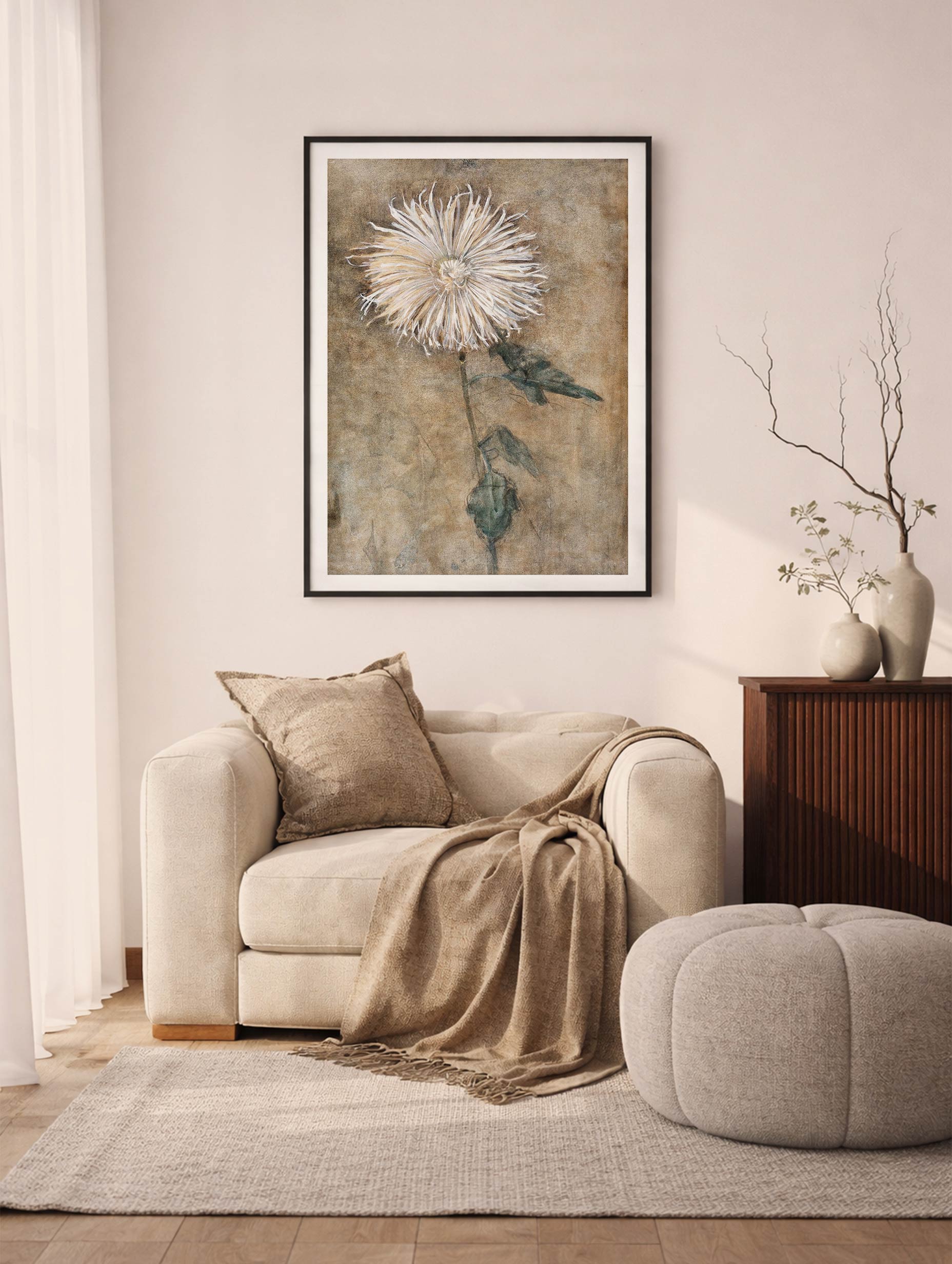 Chrysanthemum - Piet Mondrian Art Print Mockup