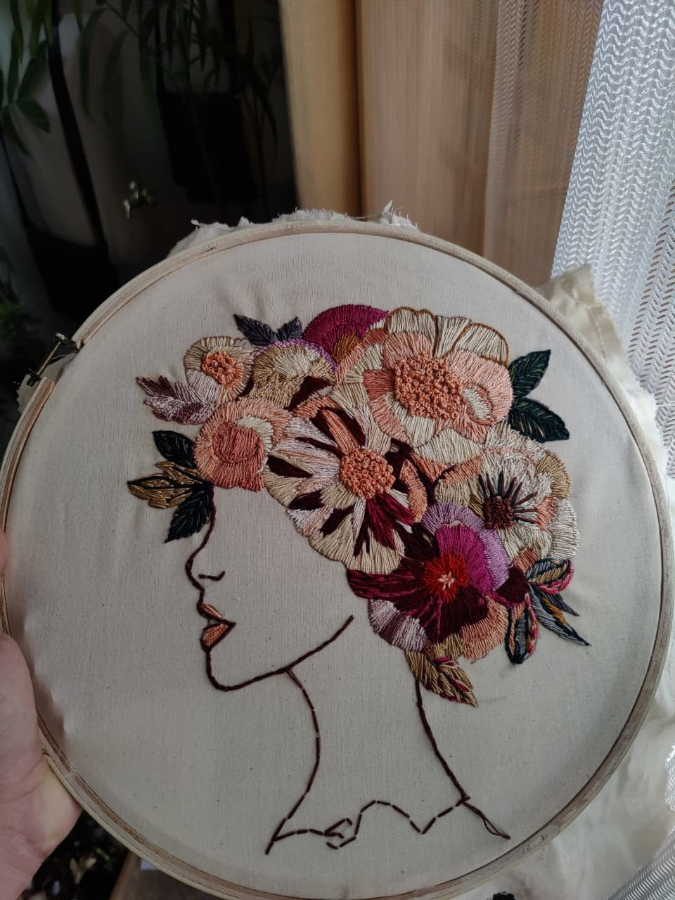 Flowers in Her Hair - Premium Embroidery Design
