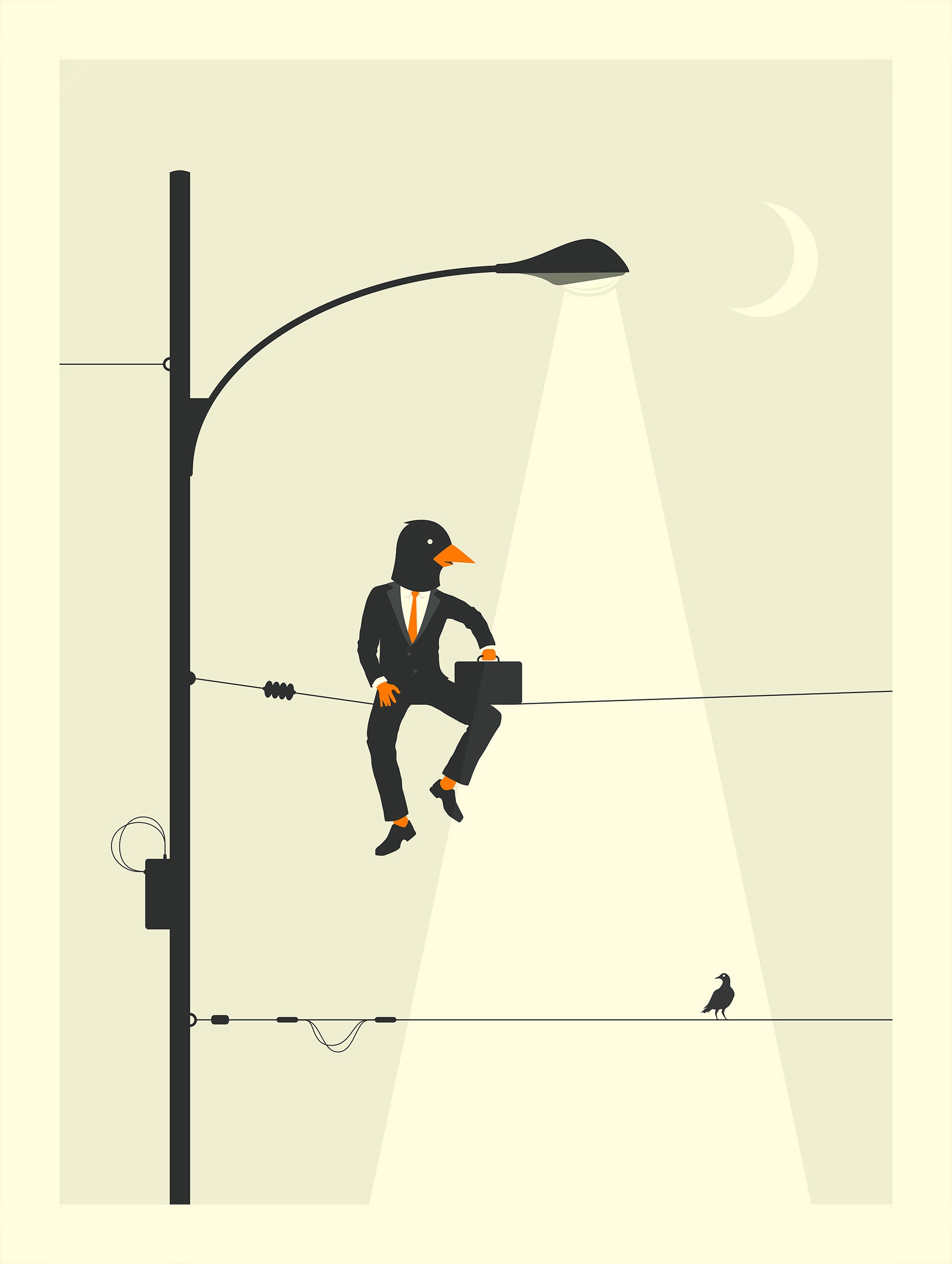 Jazzberry Blue - Birds-on-a-wire Poster