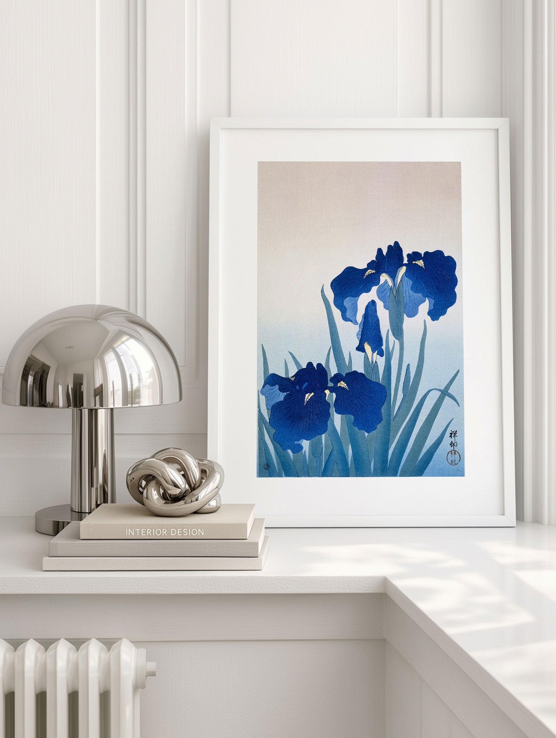 Blue Irises No. 2 - Ohara Koson Mockup
