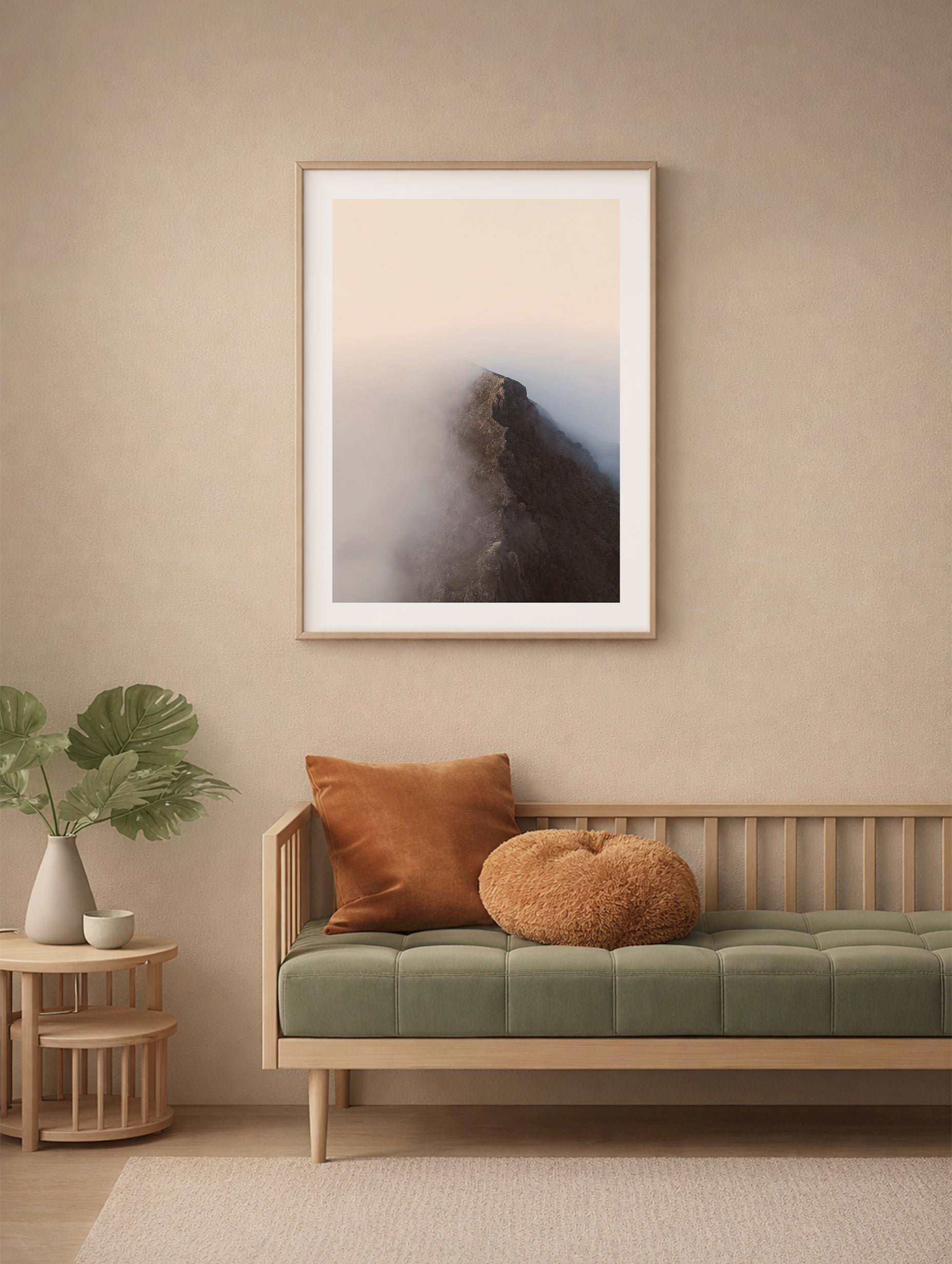 Cloudy Knife Edge Ridge Mountain Wall Art