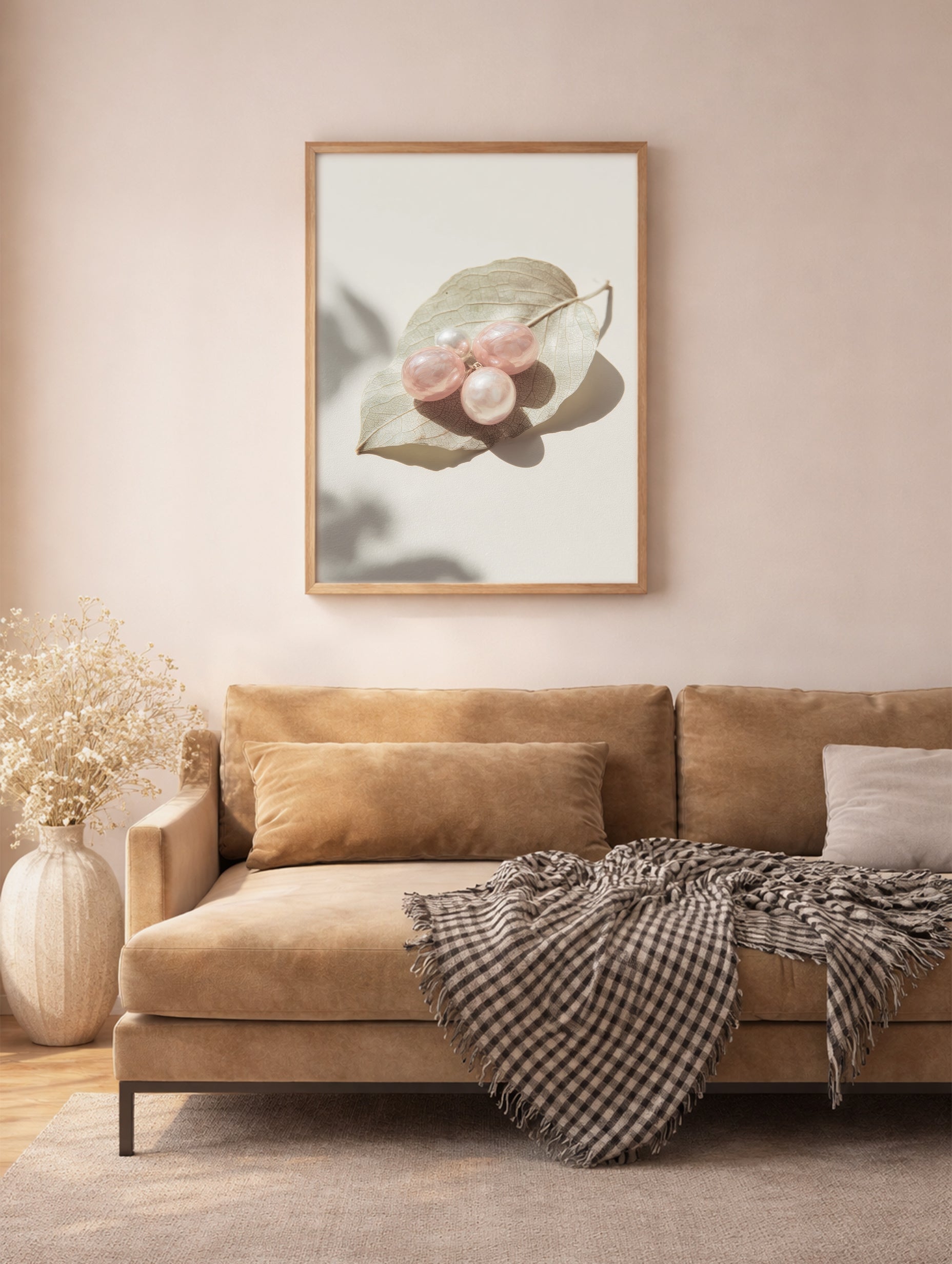 Lagniappe Pearl Stud Earrings Minimalist Poster