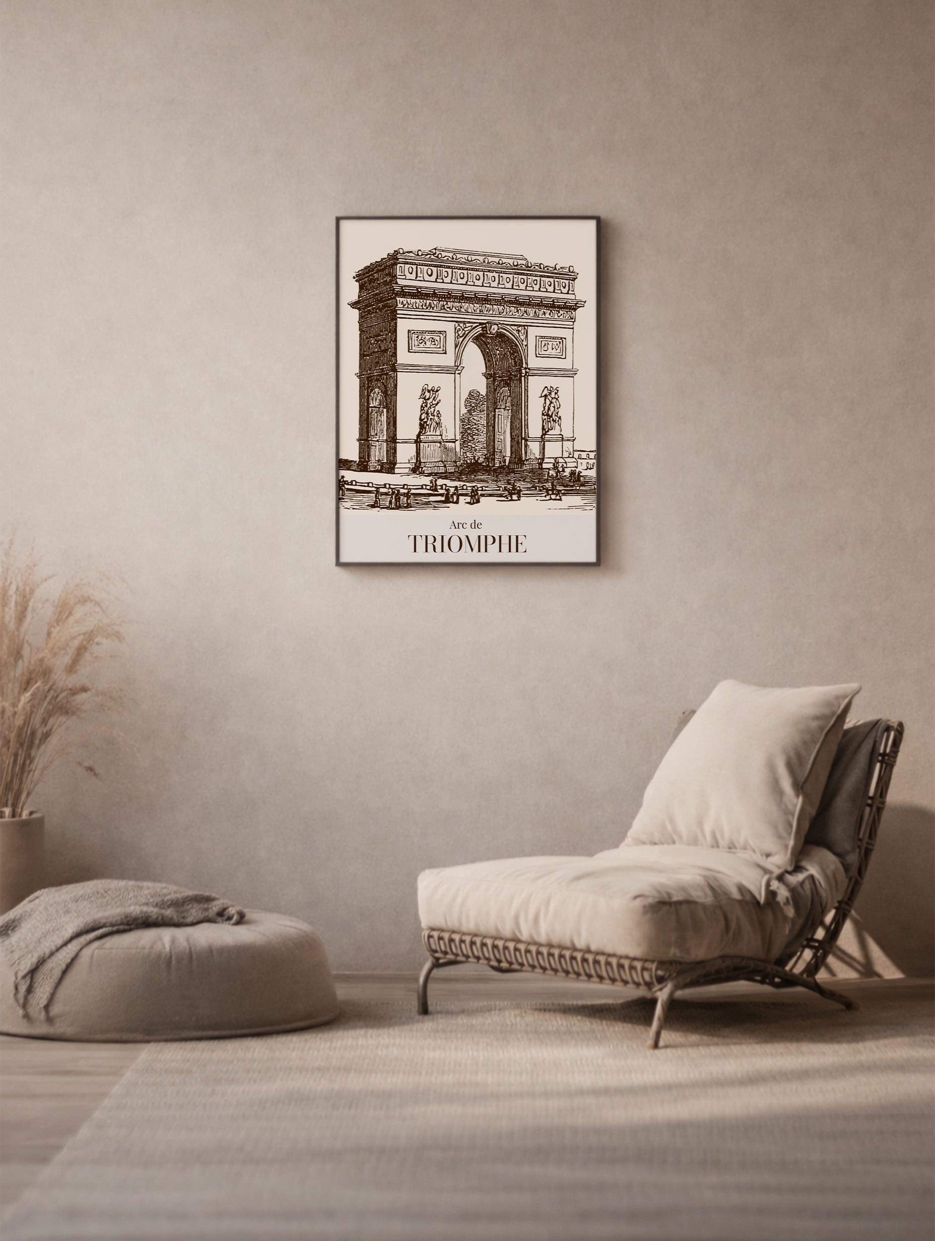 Arc de Triomphe Vintage Art Print