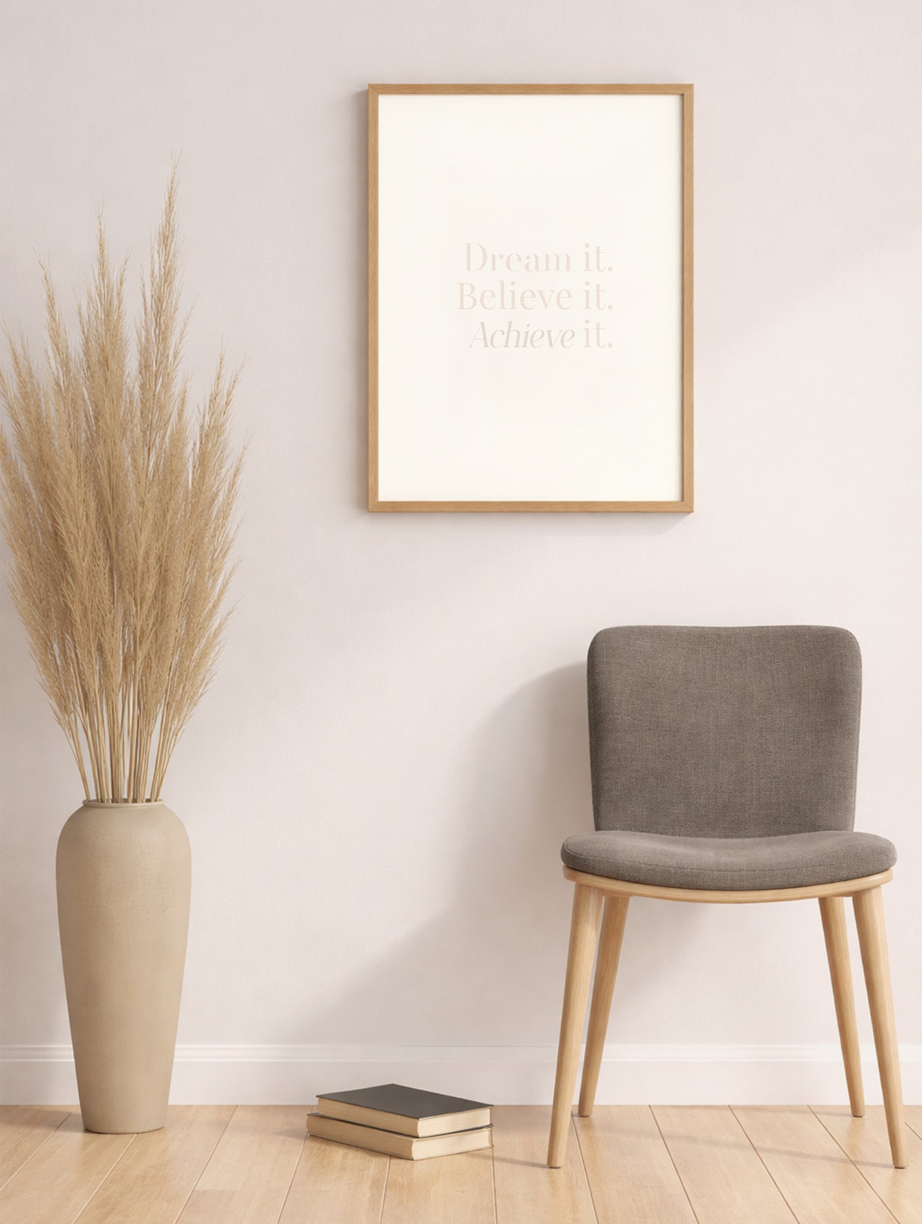 Dream. Believe. Achieve. Minimalist Motivational Poster