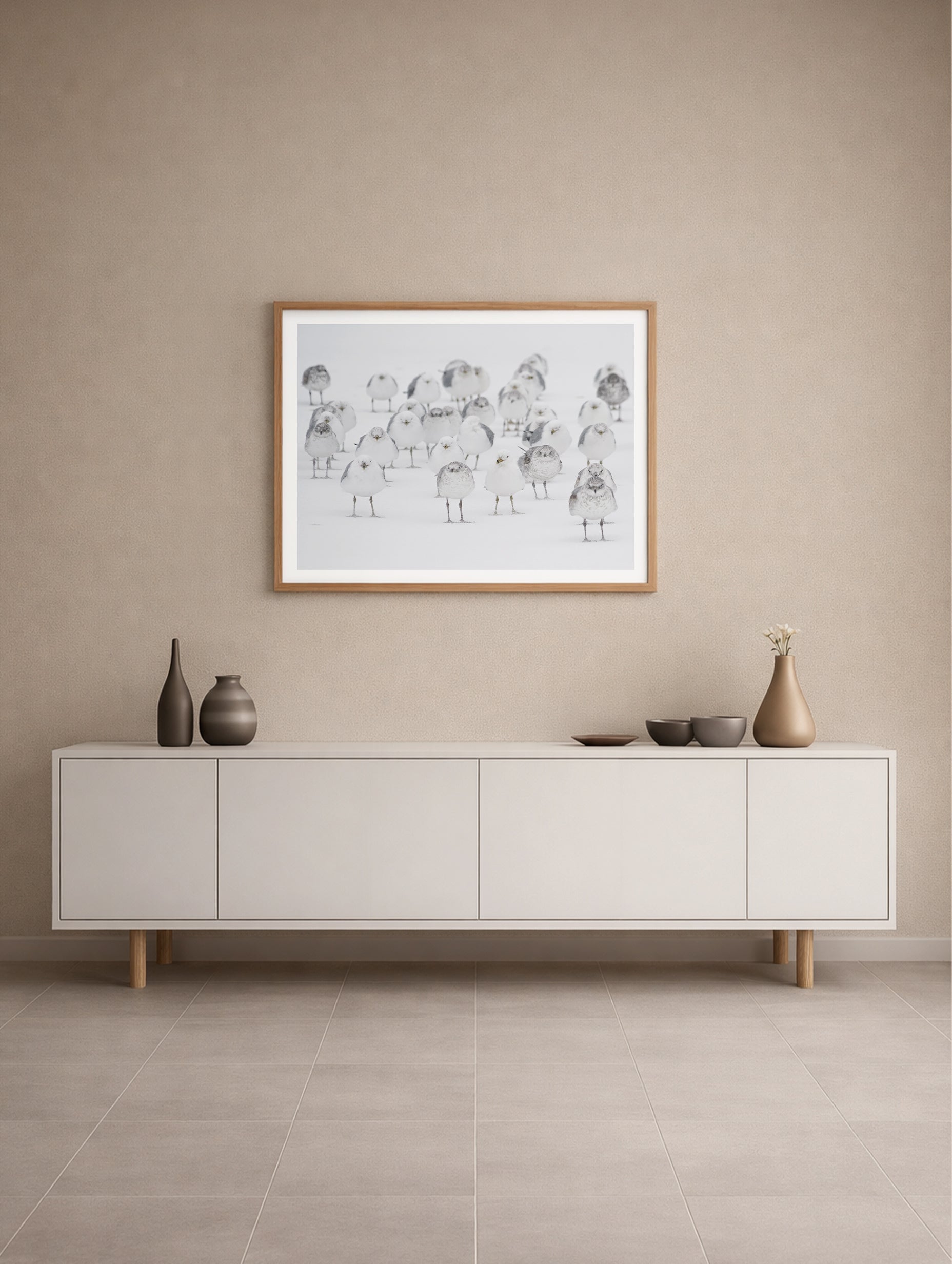 Första huset i en bosättning abstrakt konsttryck