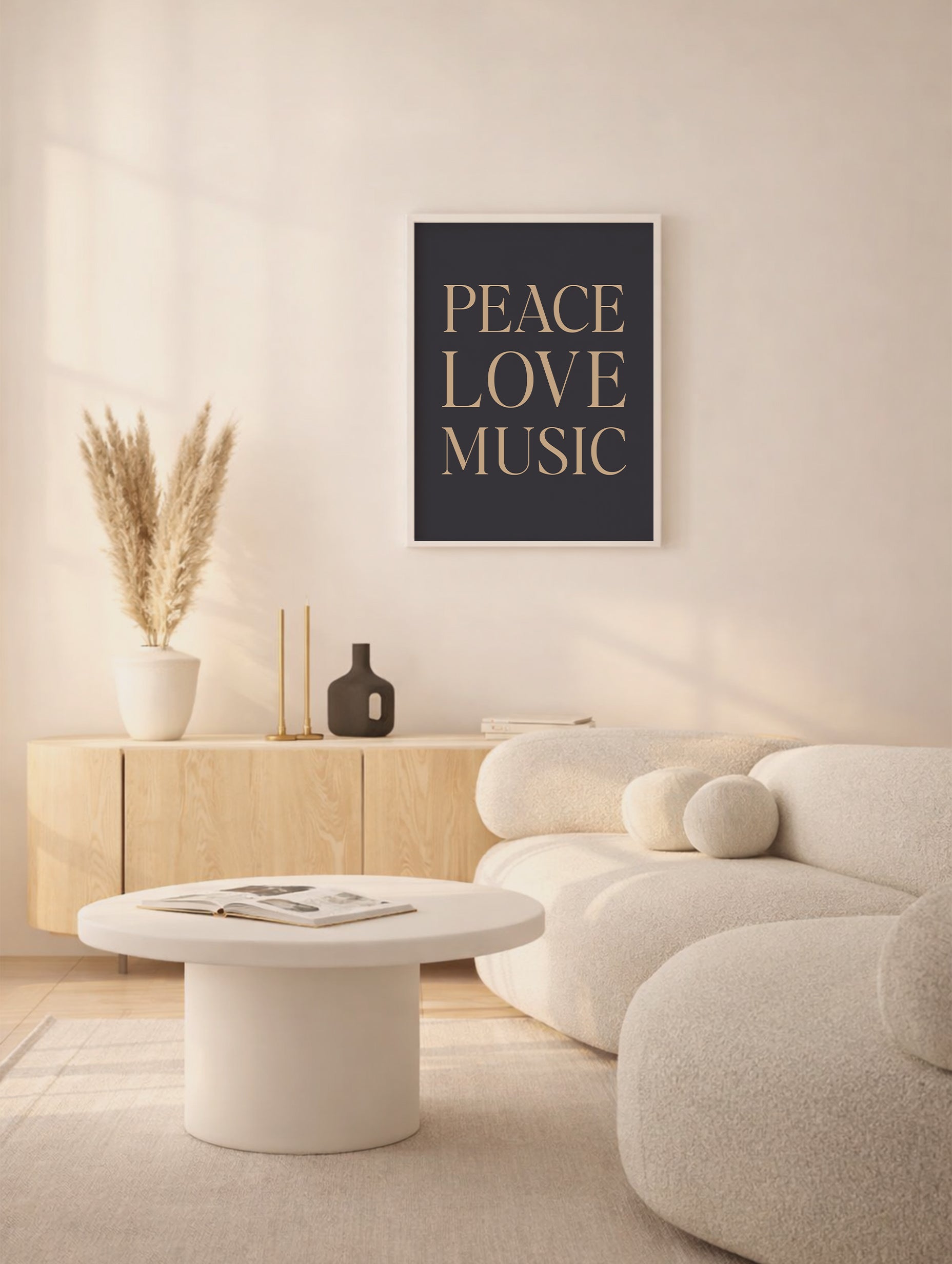 Peace Love Music Typography Poster