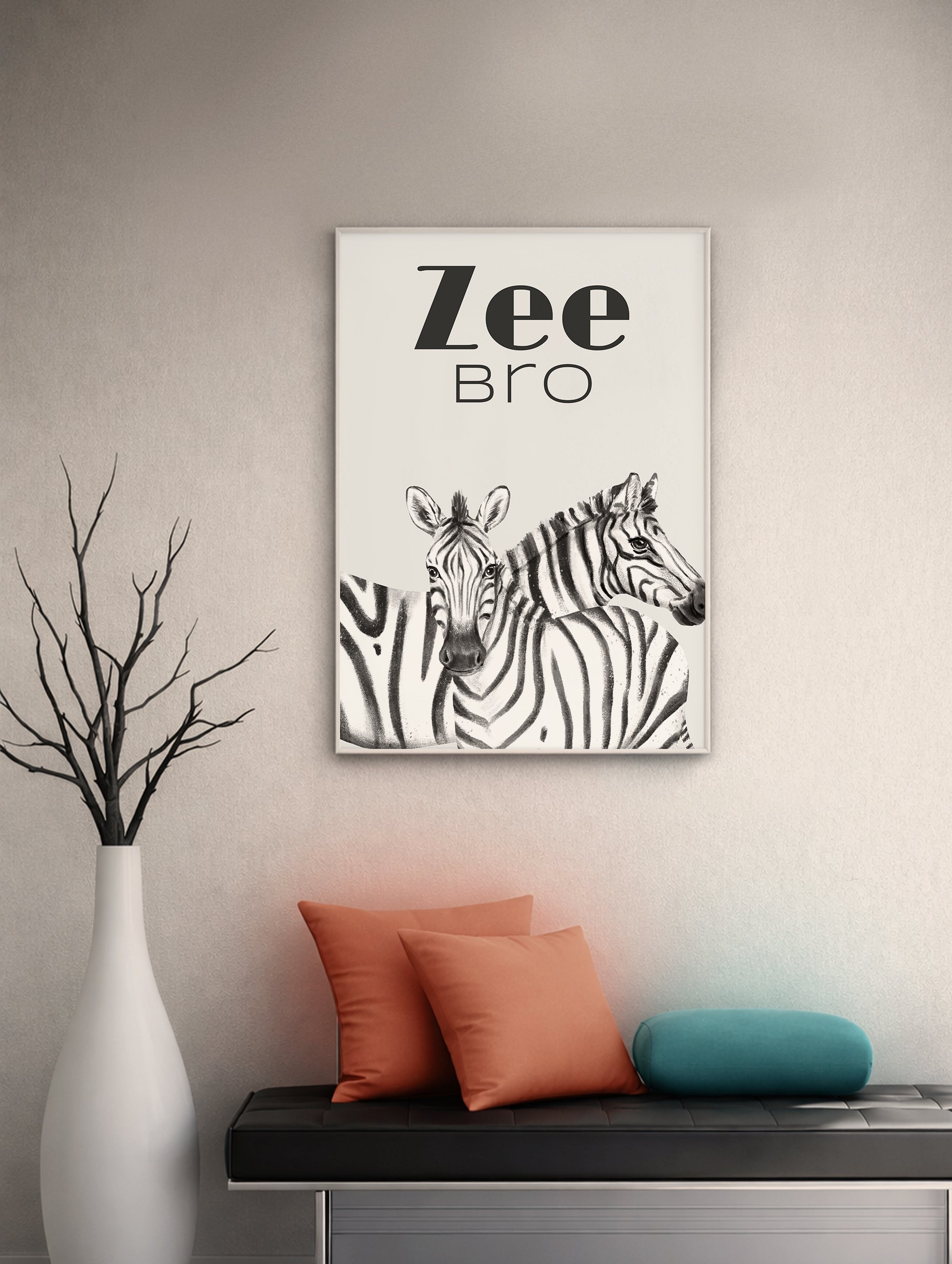Zee Bro Zebras Animal Poster