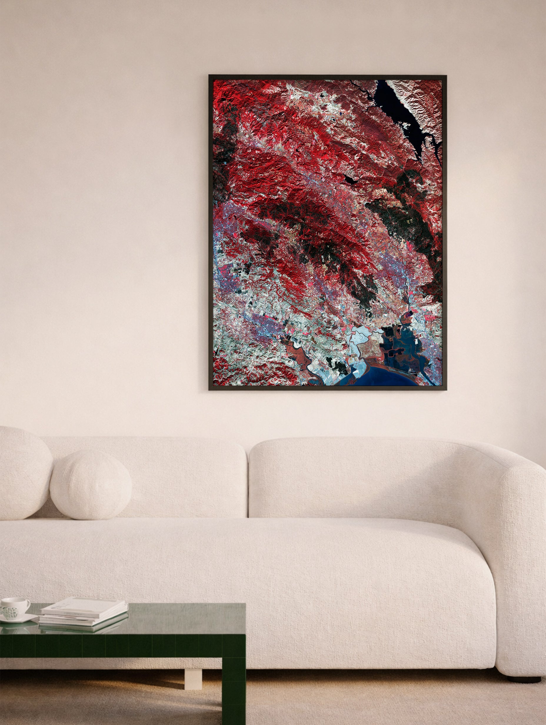 Burn Scars on California's Wine Country Abstract Art Print