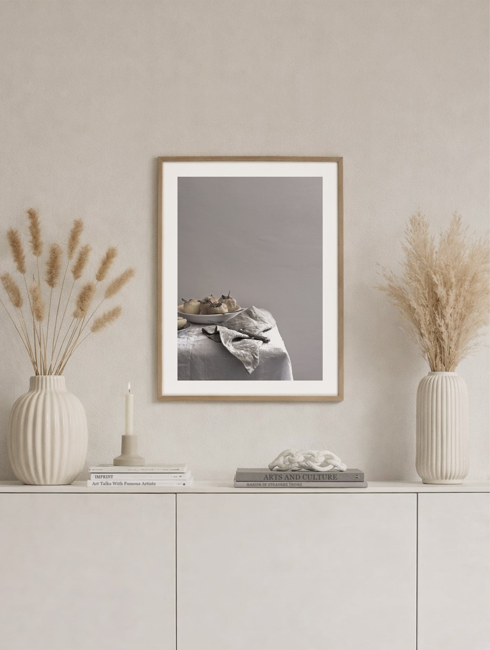 Bakt eple, dessert, frukt, kunstverk