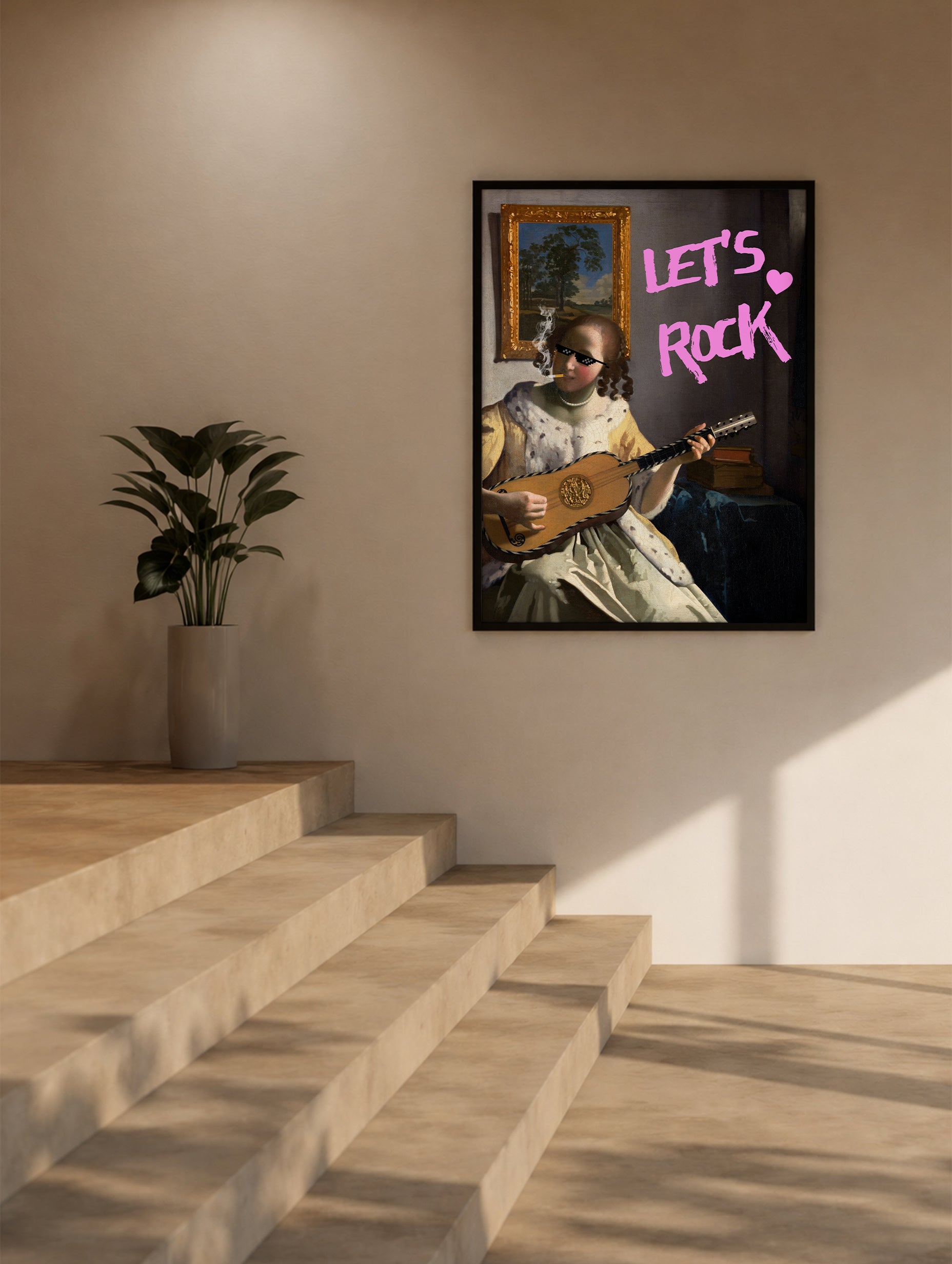 Let’s Rock Johannes Vermeer Art Print