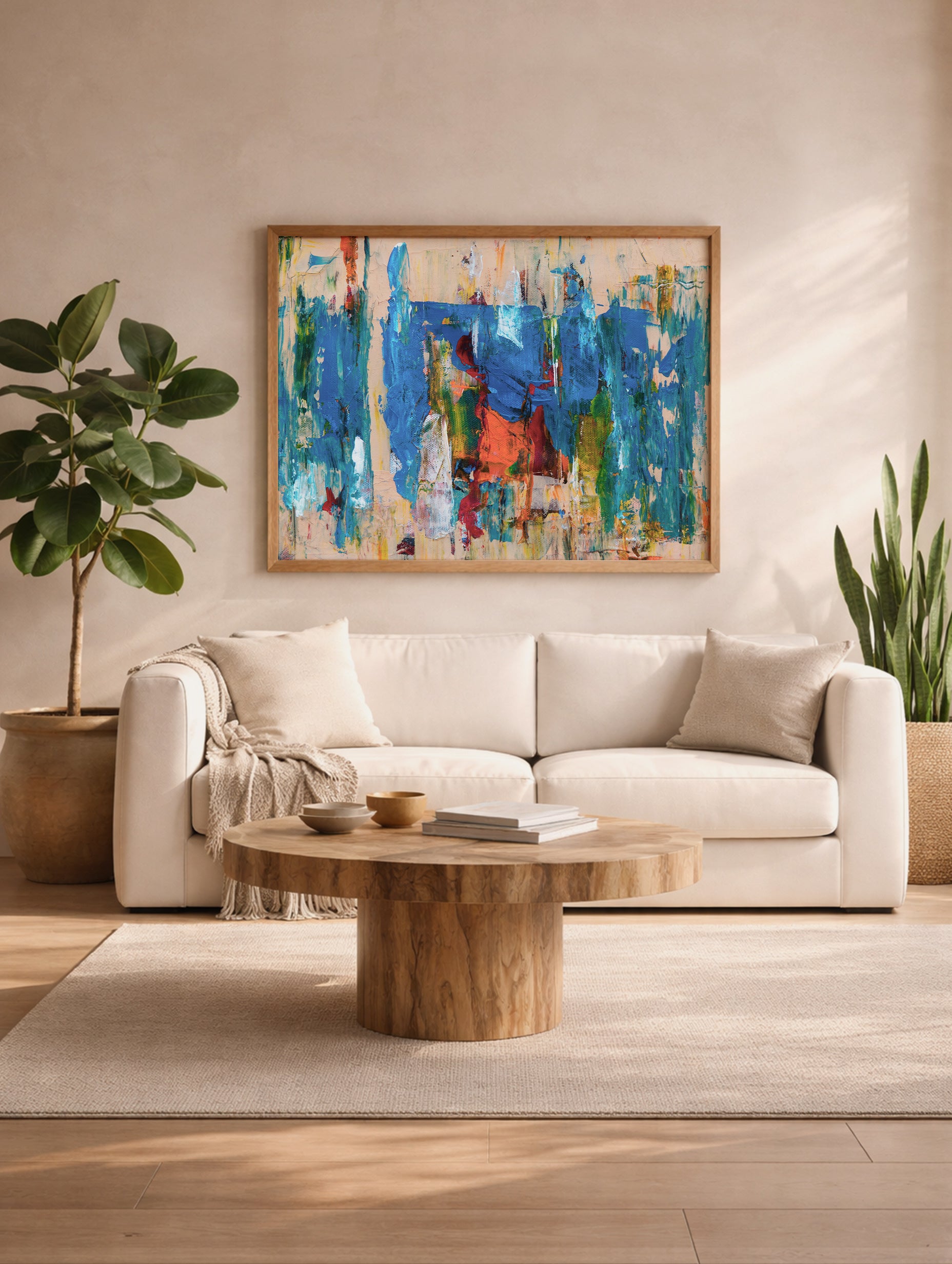 Volcanique Orange Véro Mazurek Art Print