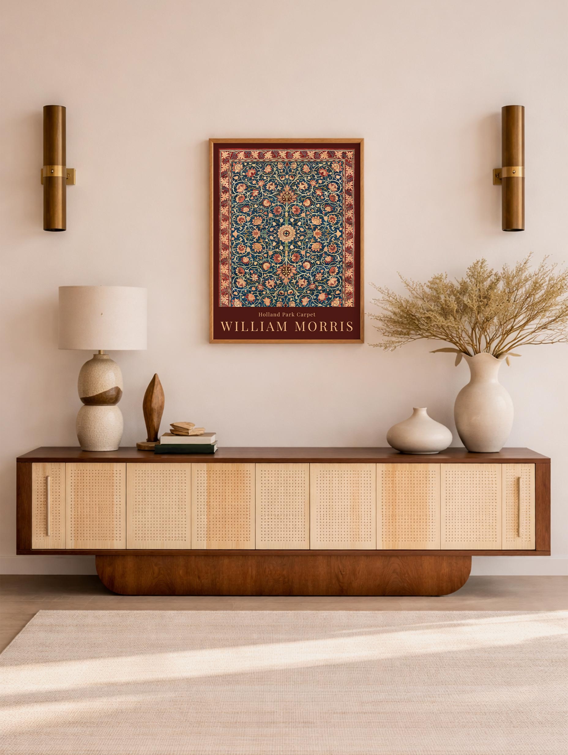 Holland Park Carpet William Morris Art Print Mockup