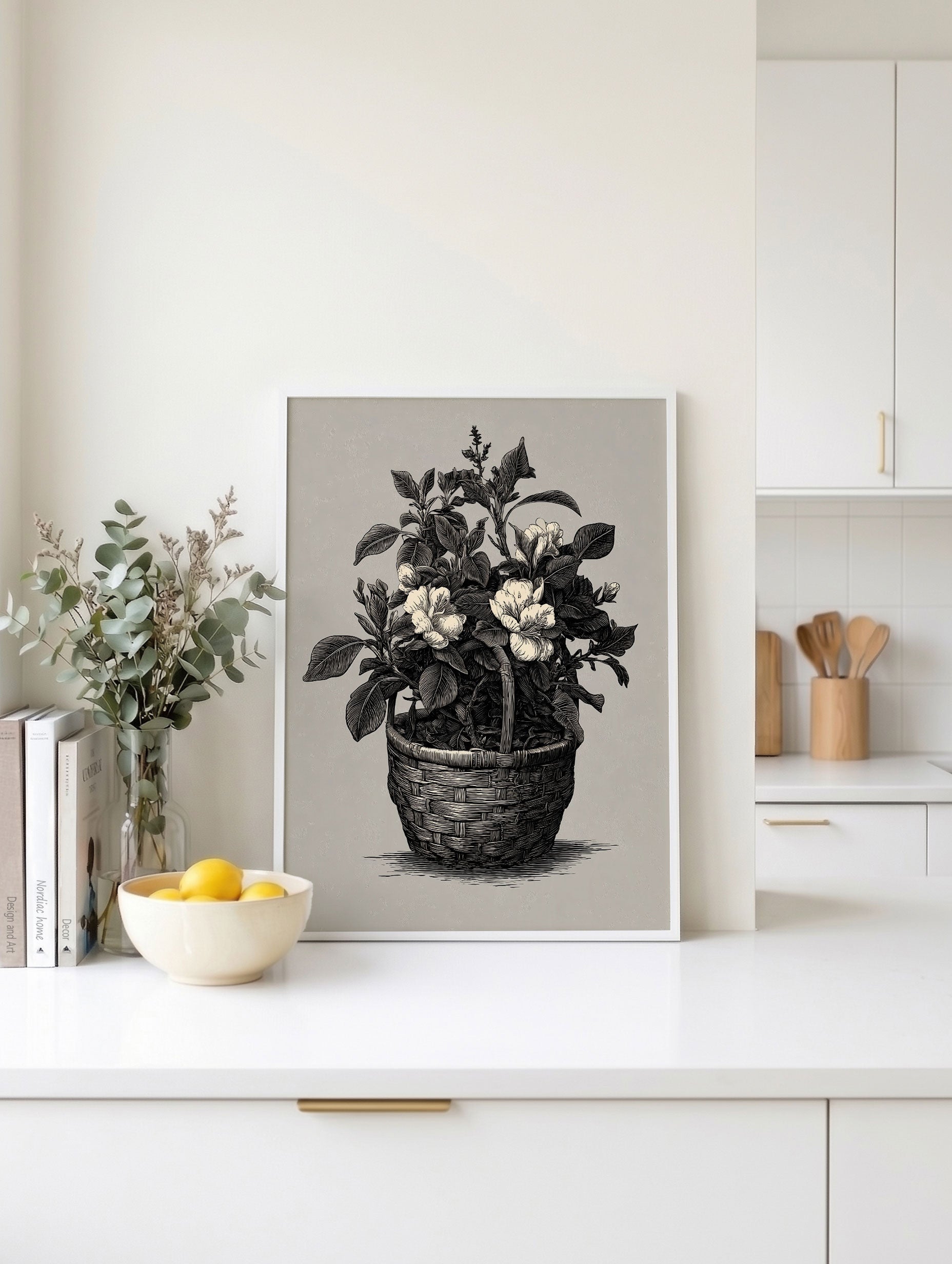 Cape Jasmine Basket Poster