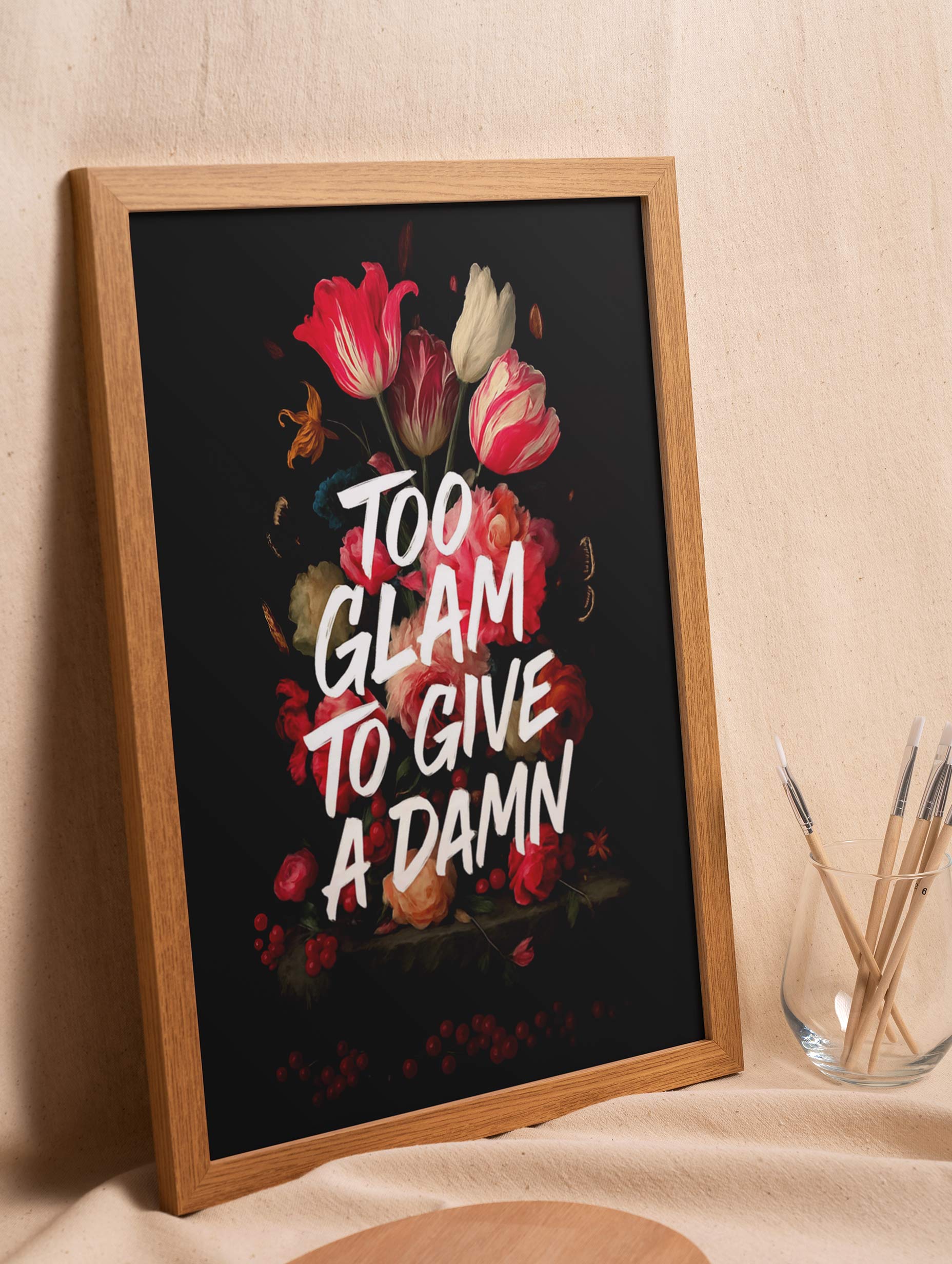 For glam til å bry seg-plakat