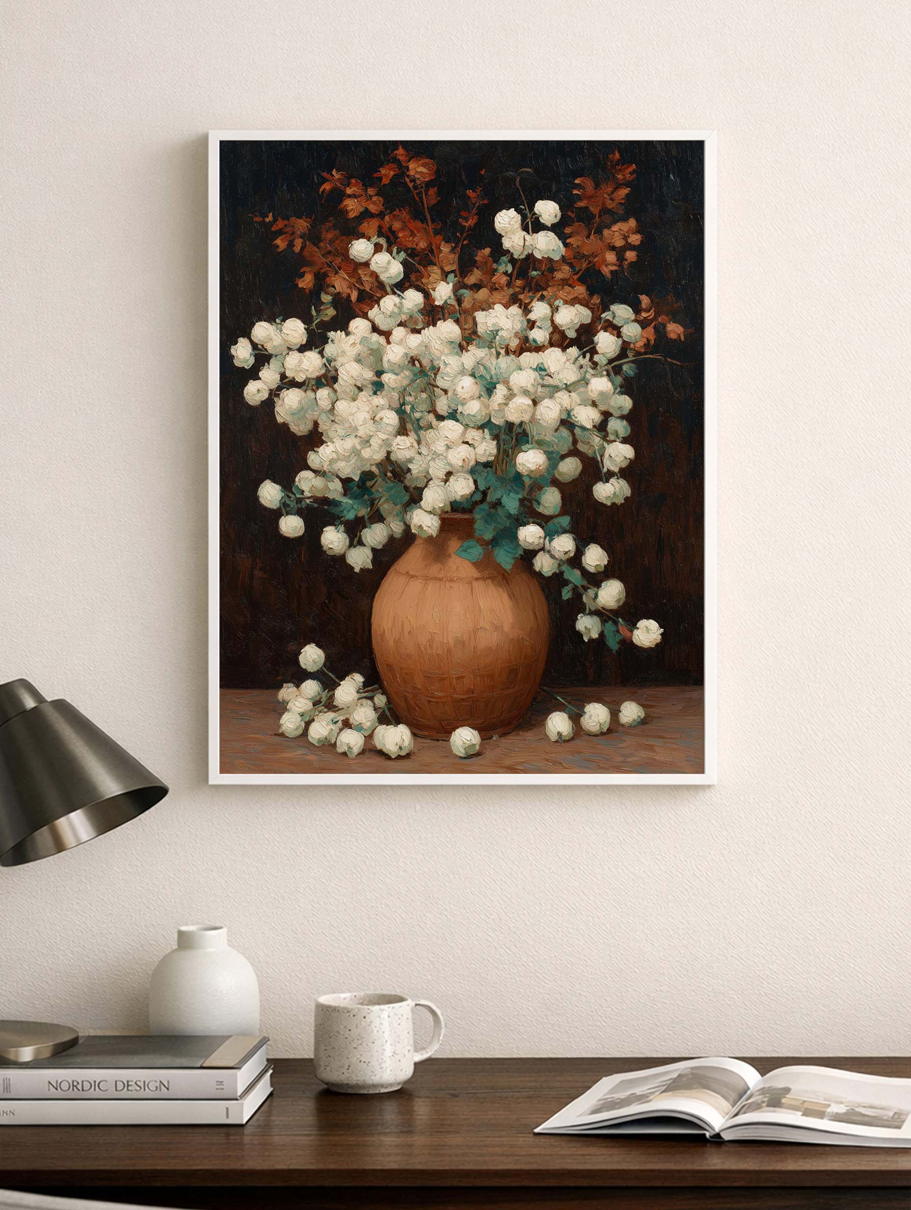 Vintage Blomstervase-plakat