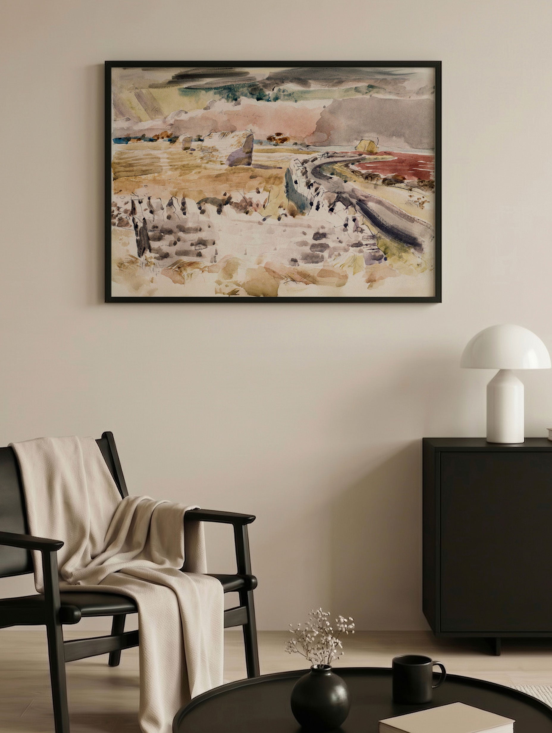 Oxfordshire Landscape Paul Nash Art Print Mockup