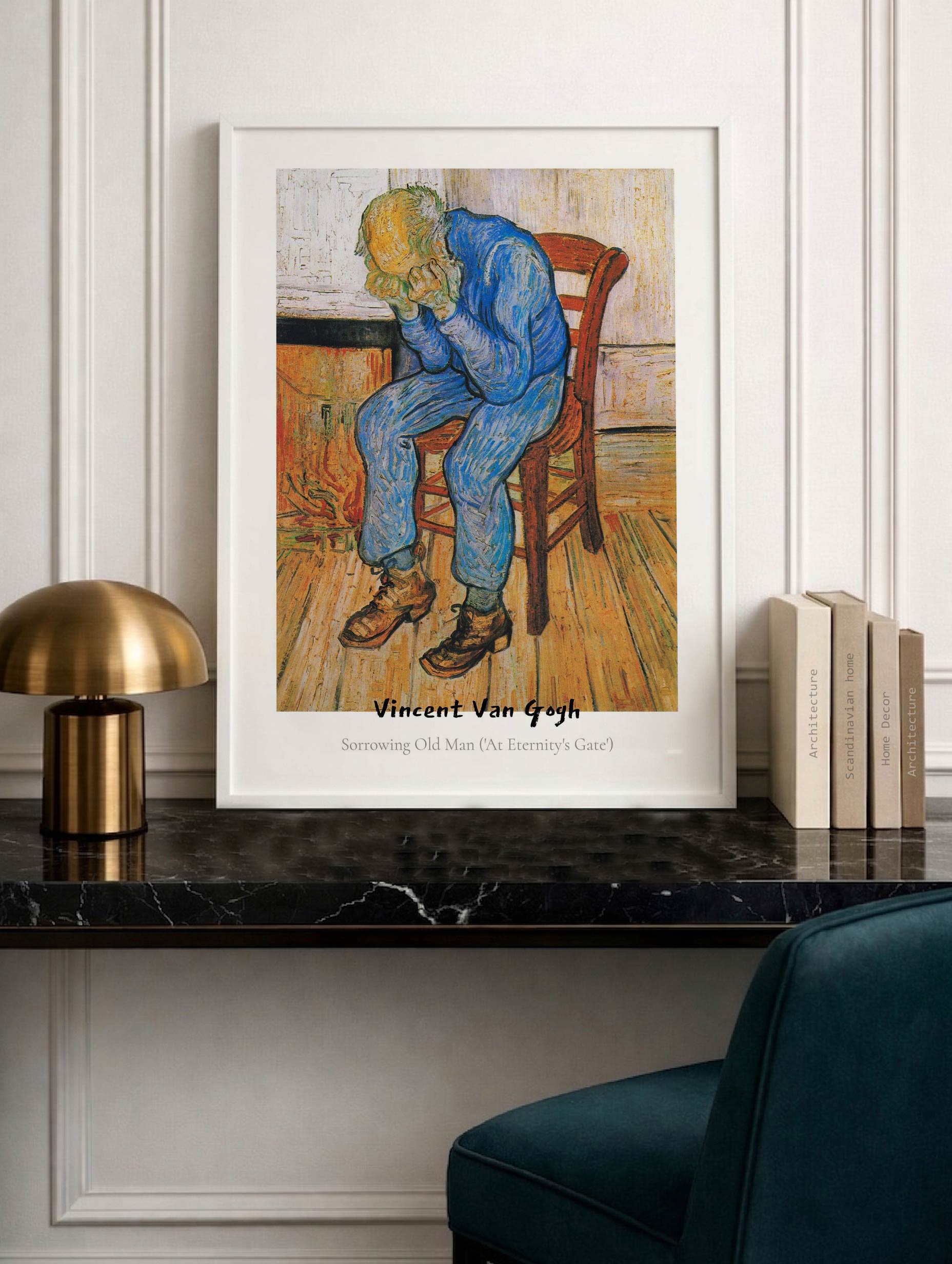 Sorrowing Old Man ('At Eternity's Gate') Van Gogh Art Print Mockup