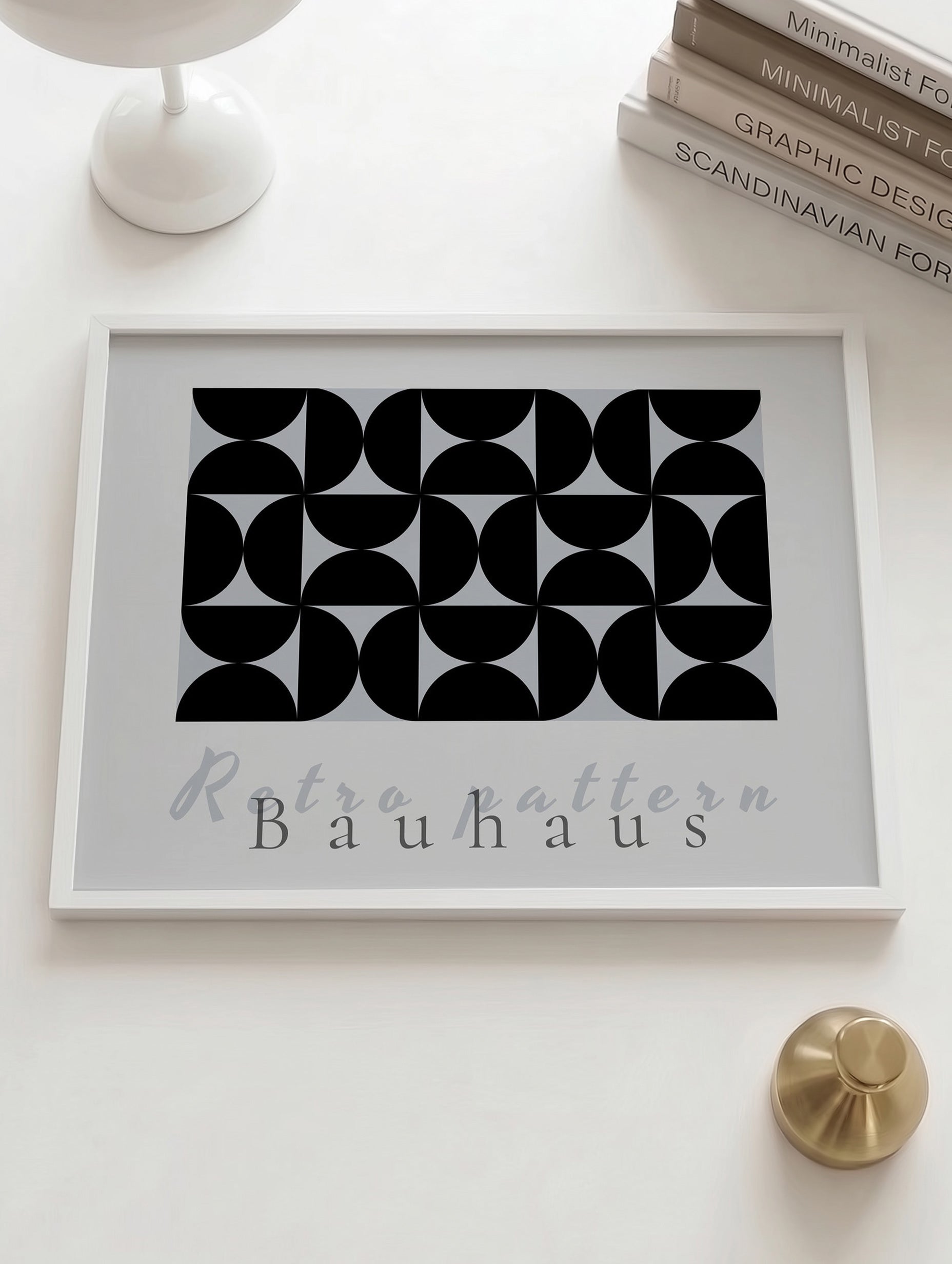 Bauhaus Geometrisk Mønster Plakat