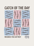 Alexendra Weise - Catch Of The Day Pink Blue Sardines Poster