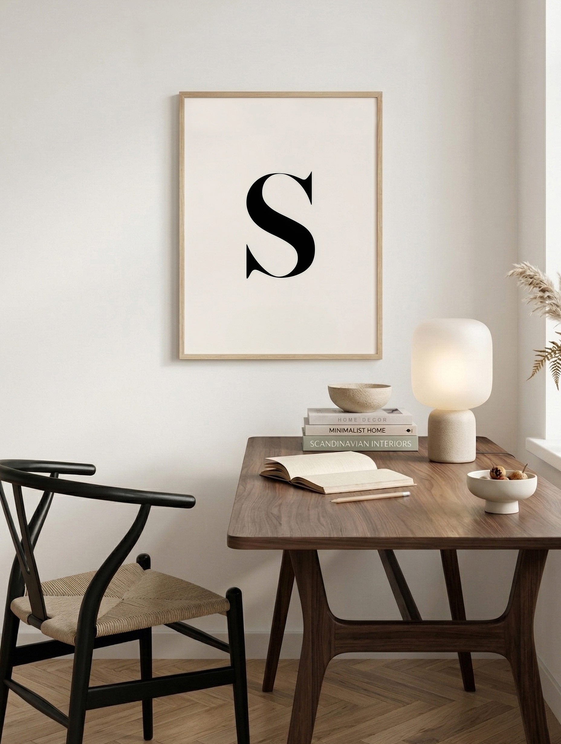 Personlig plakat med bokstaven S