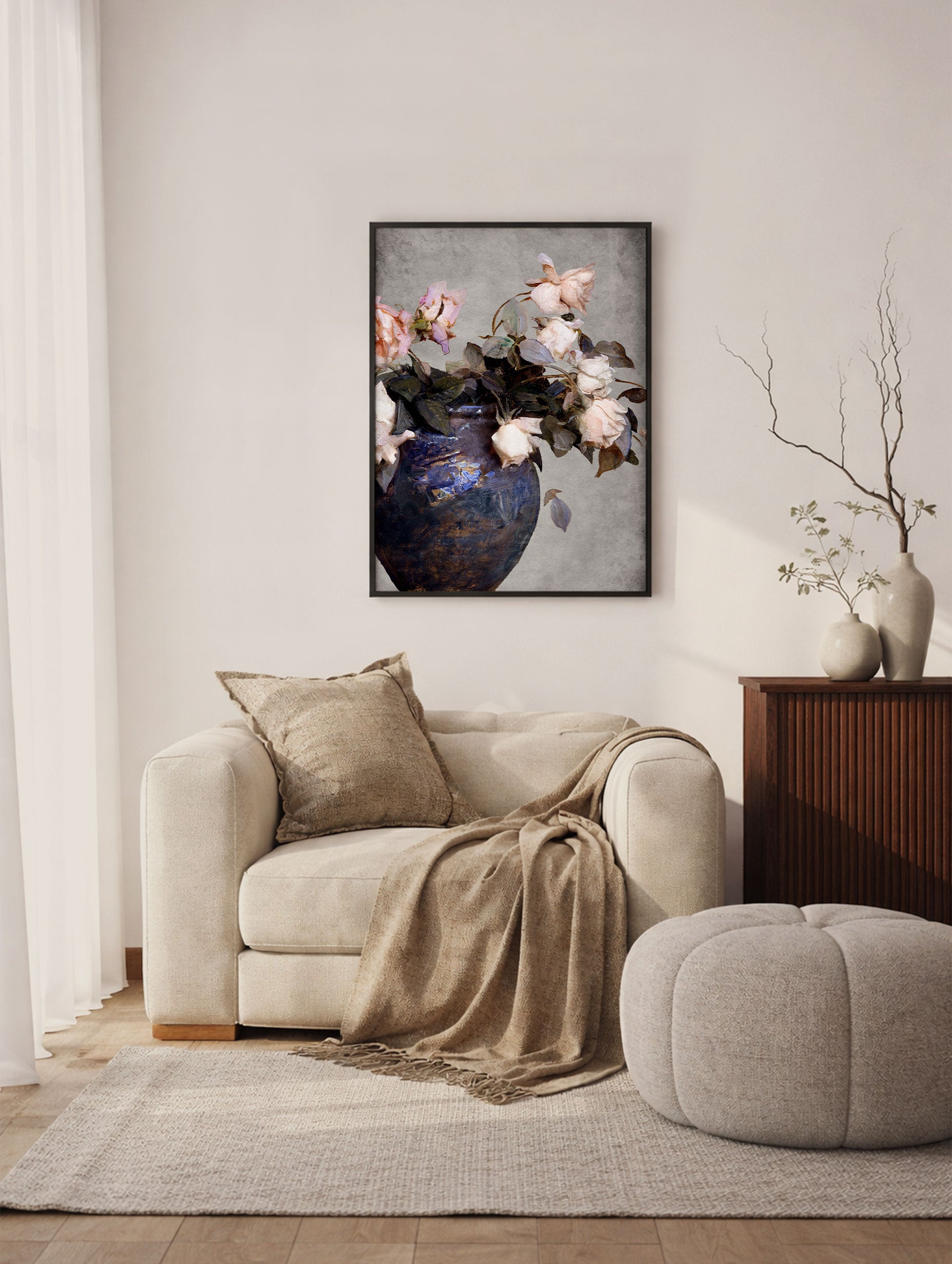Roses Abbott Handerson Thayer Art Print Mockup