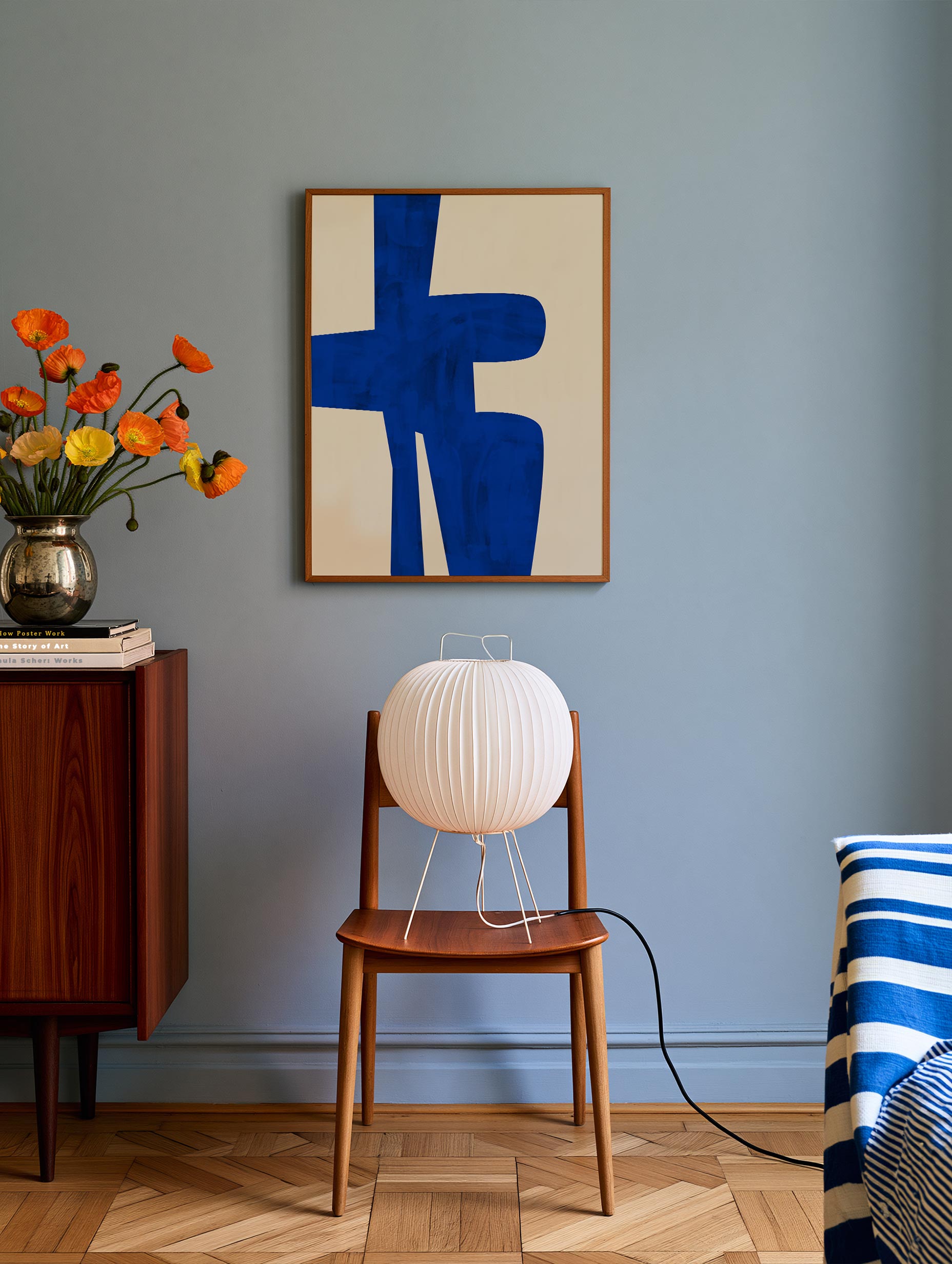 Elena Ristova - Blue Harmony Shape Poster