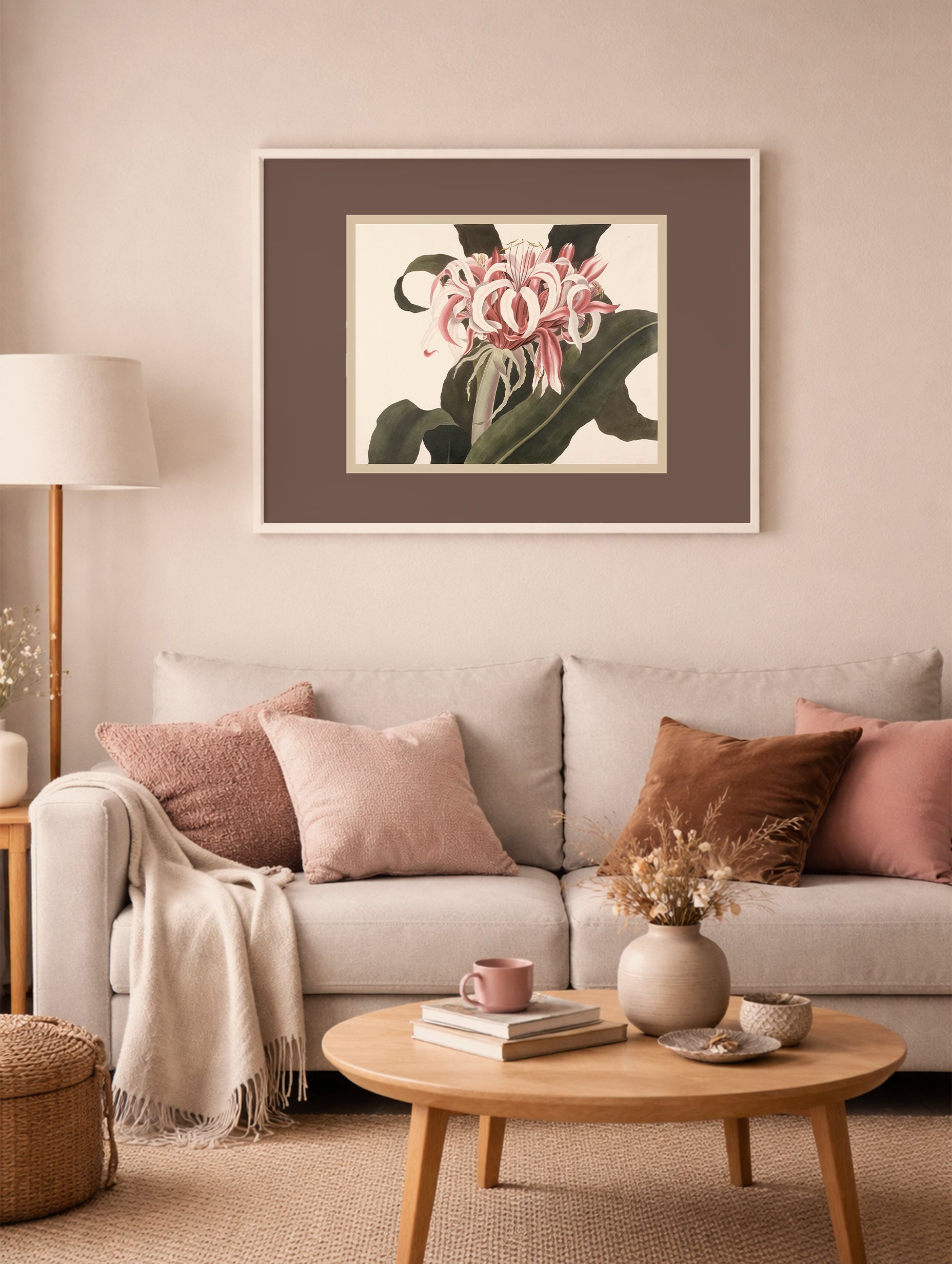 Crinum Augustum Flower Art Print Mockup