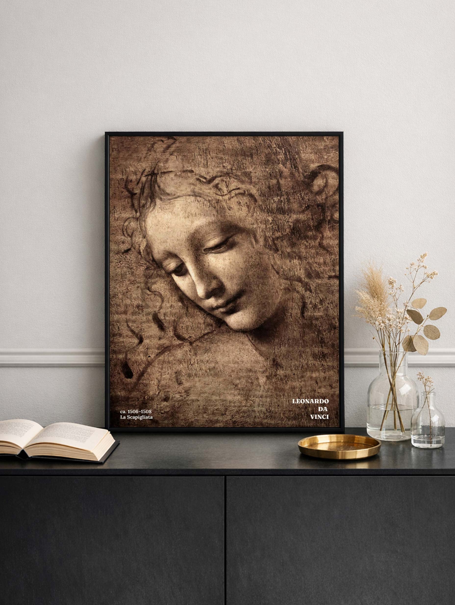 La Scapigliata Leonardo Da Vinci kunsttrykk