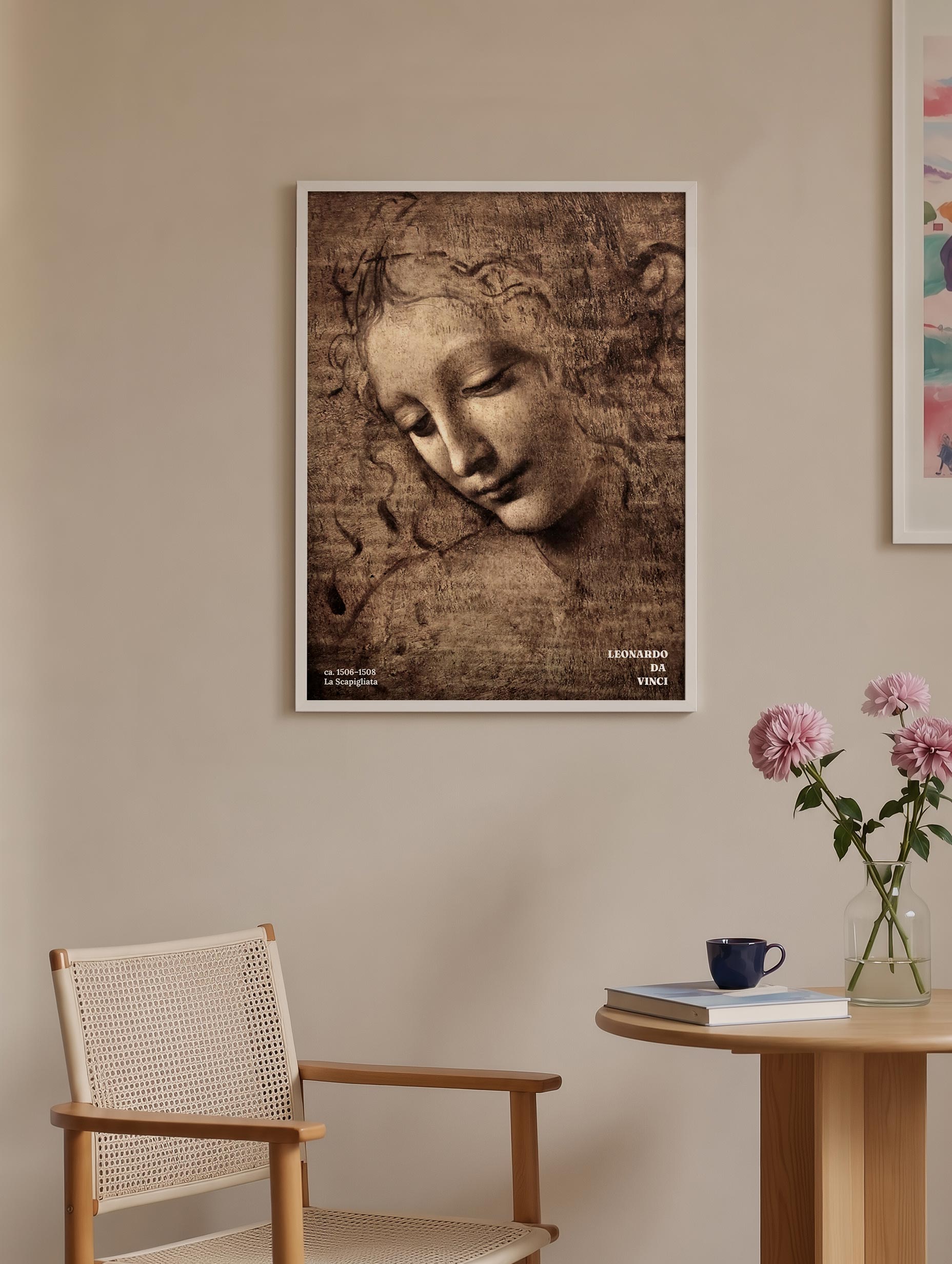 La Scapigliata Leonardo Da Vinci kunsttrykk
