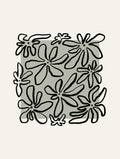Black Floral Line Art