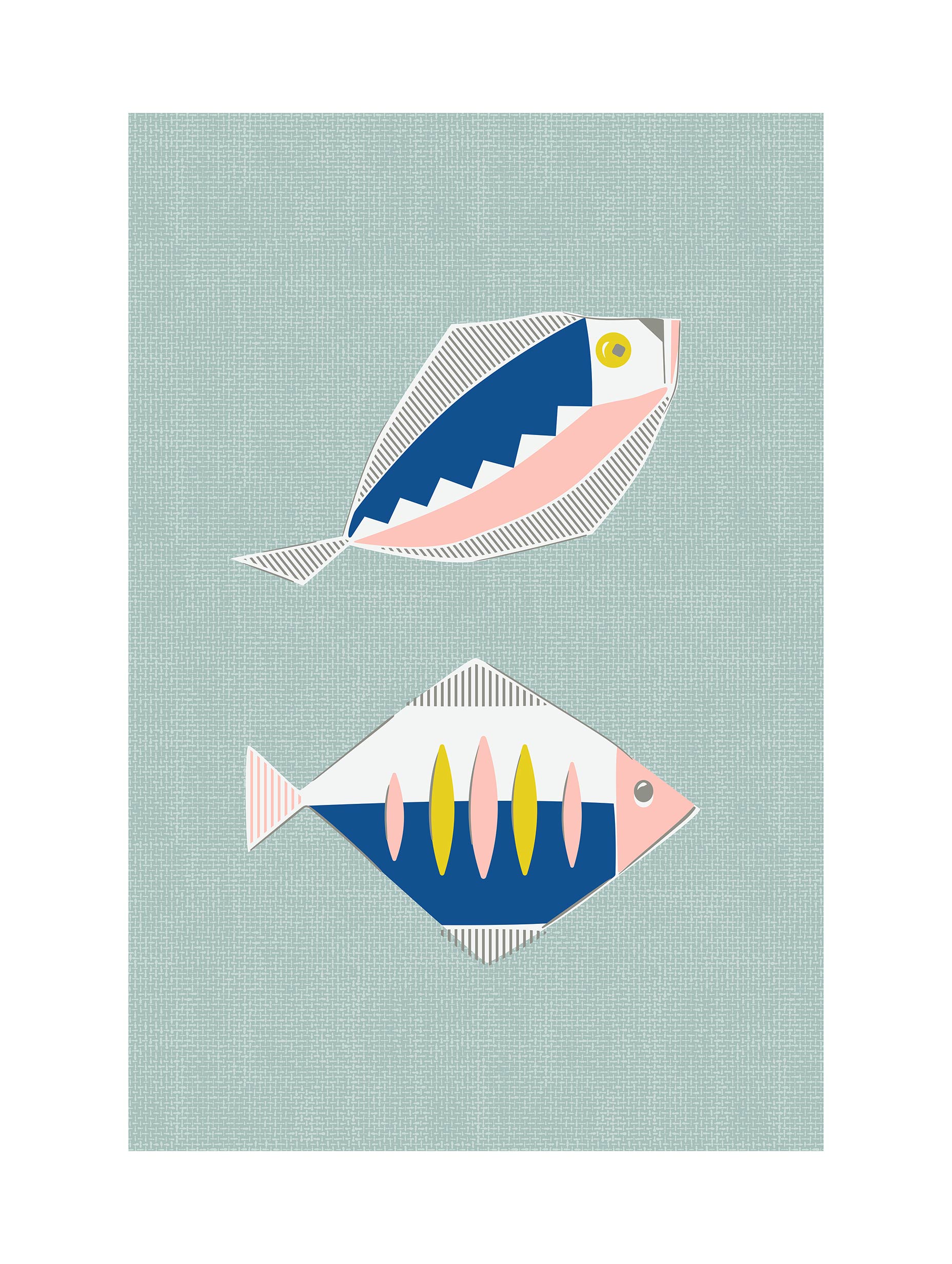 Alexendra Weise - Playful Geometric Fish Poster