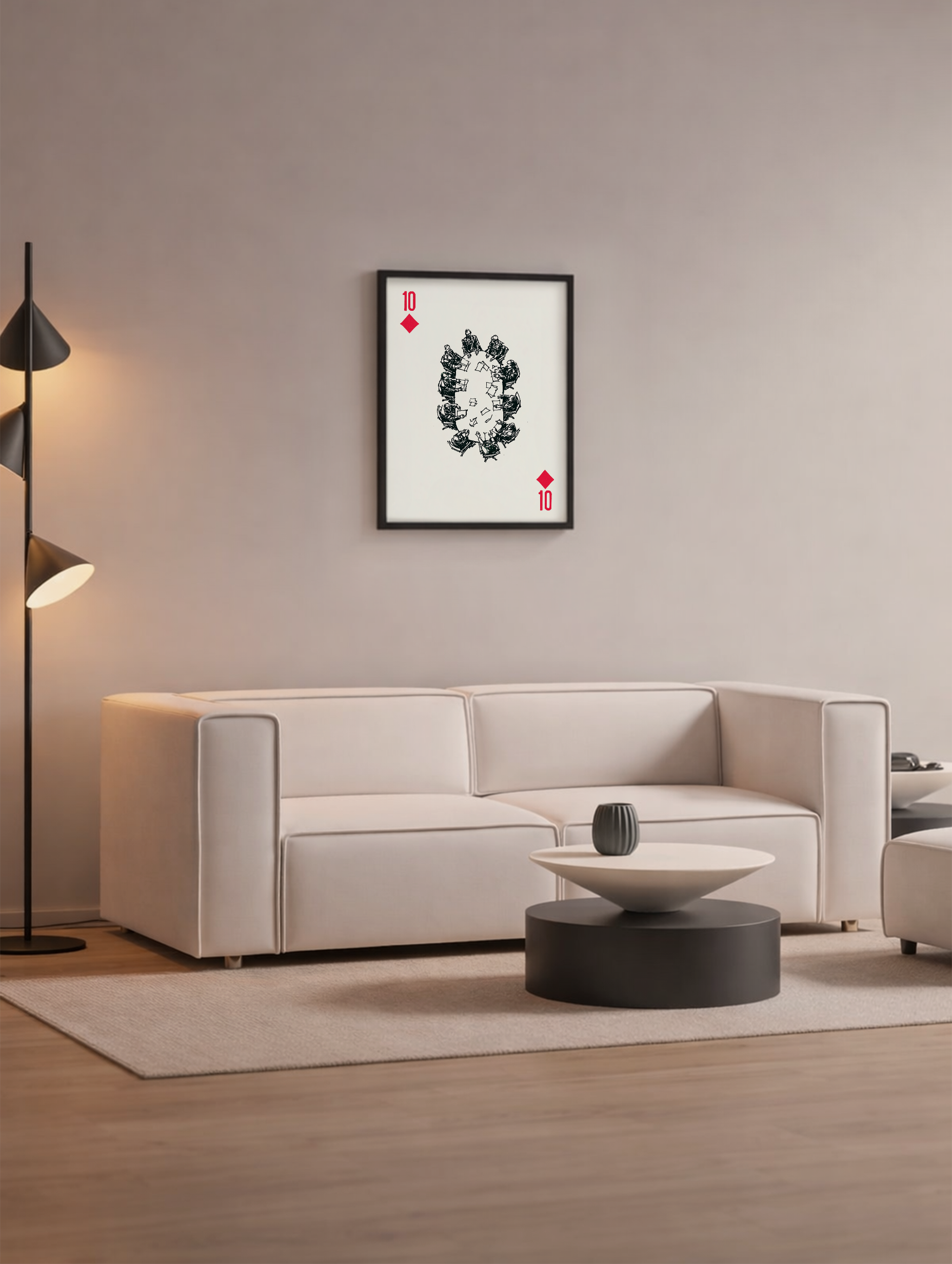 Round Table Illustration Poster