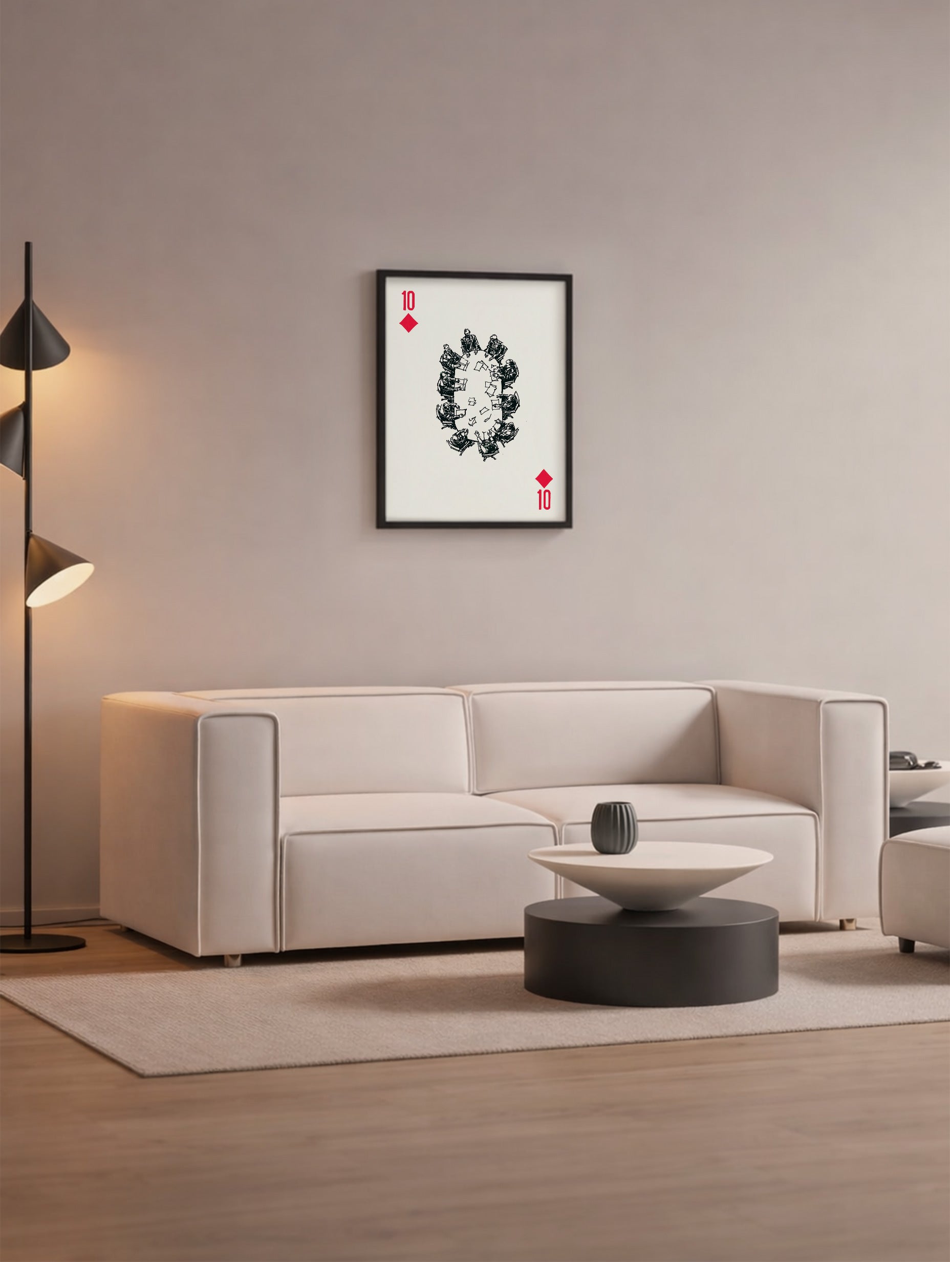 Round Table Illustration Poster