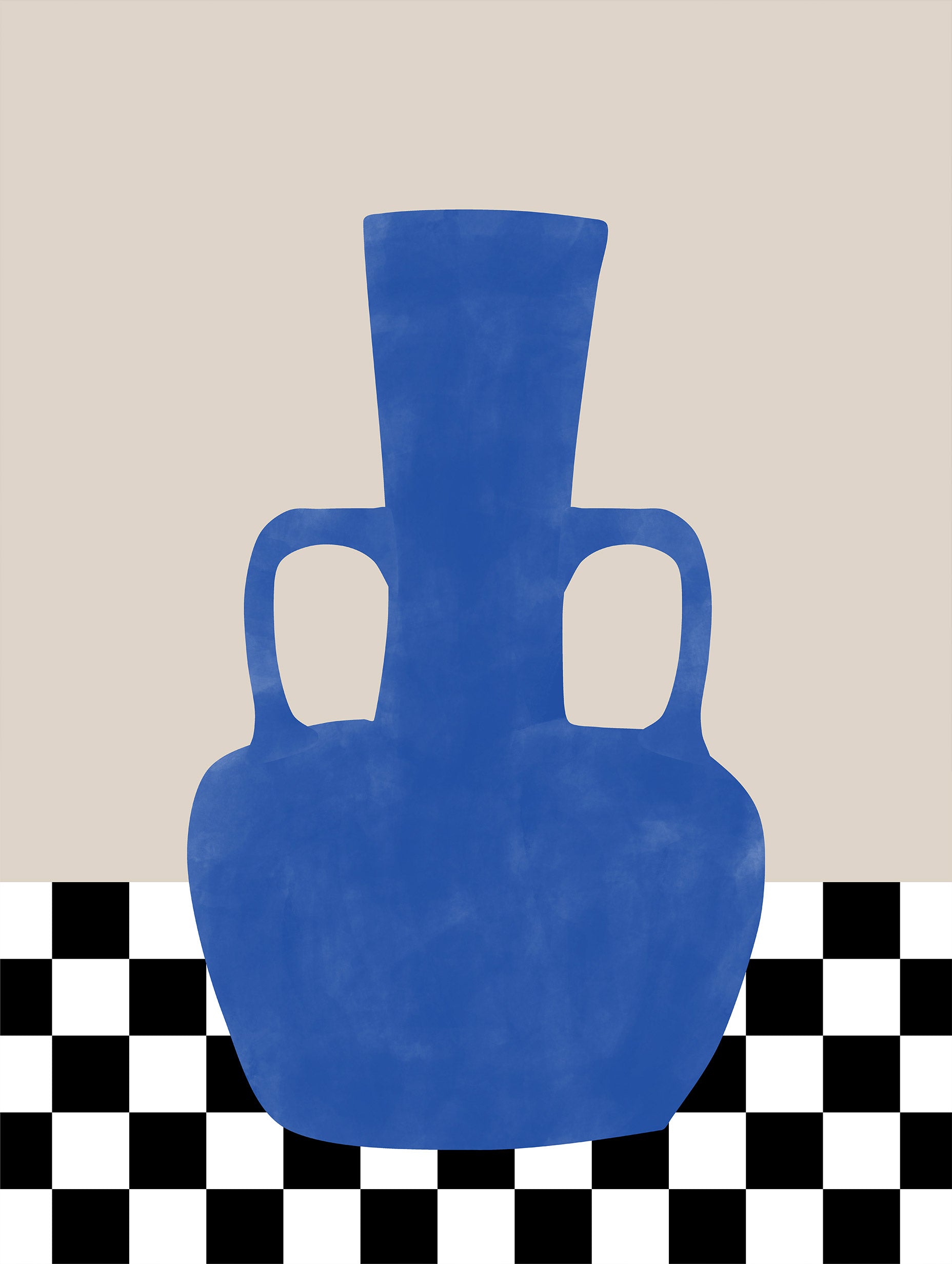 Elena Ristova - Azure Vase Chess Board Poster