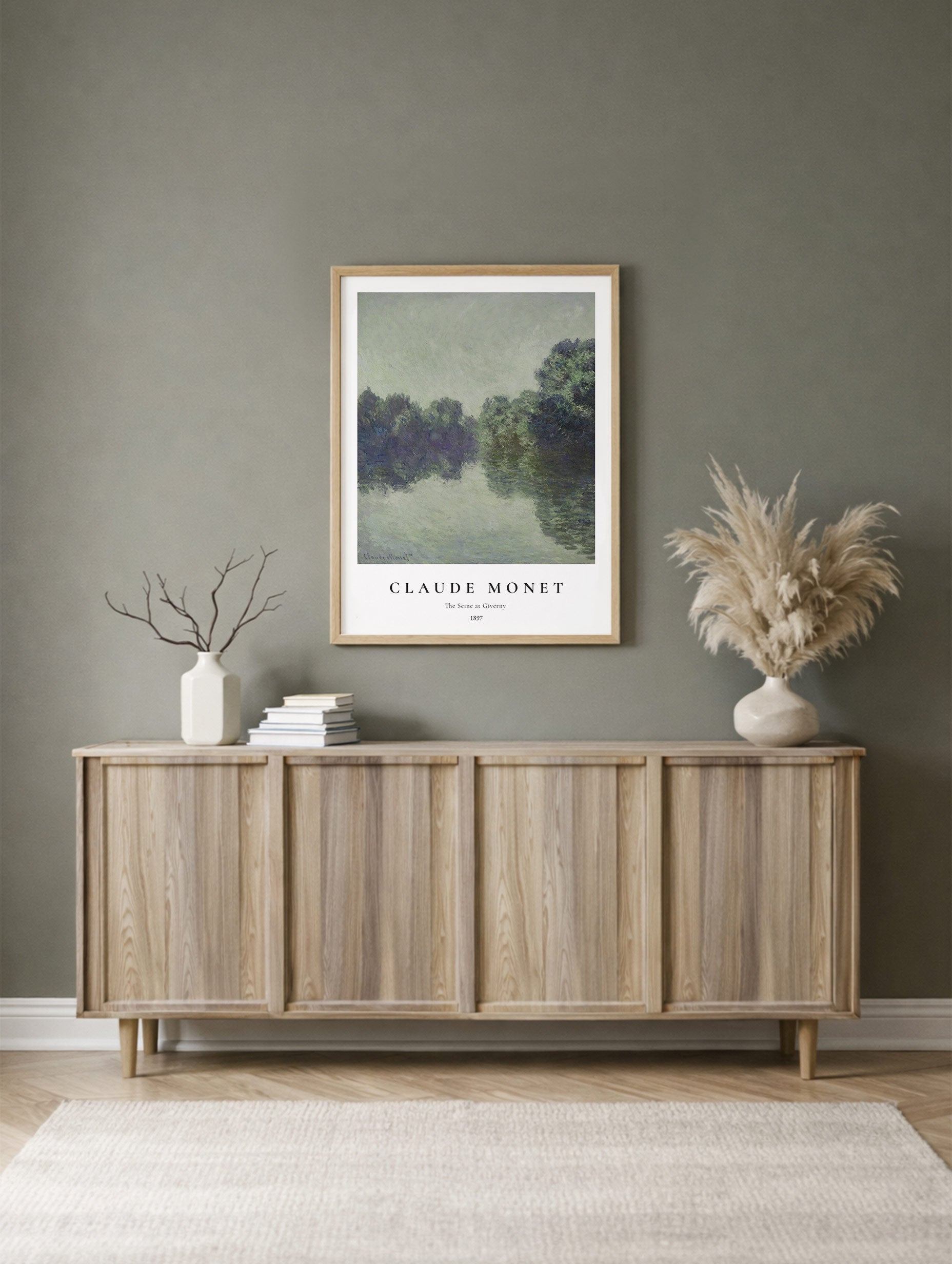 The Seine at Giverny Claude Monet Art Print Mockup