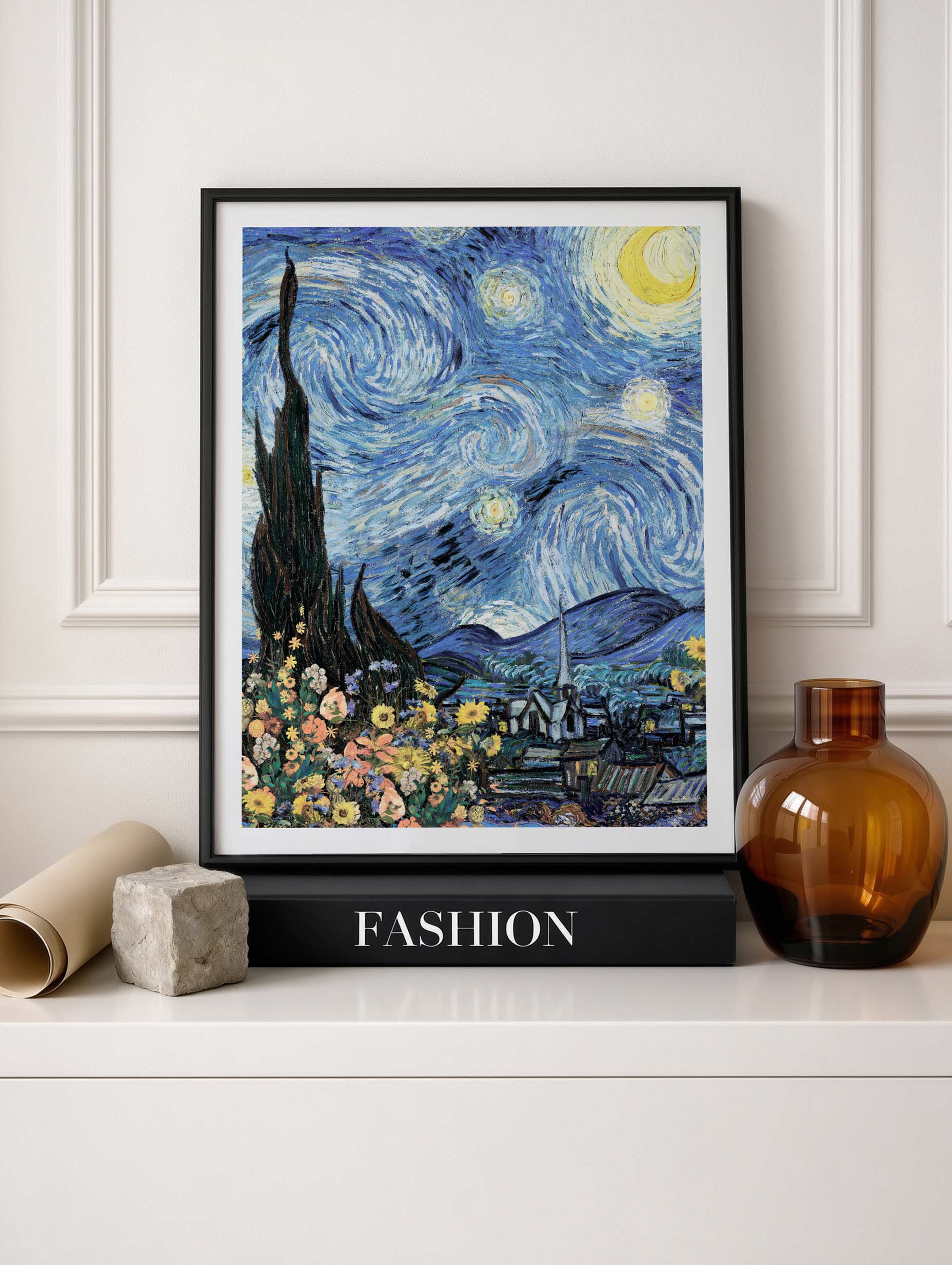 The Starry Night Van Gogh Art Print No 3 Mockup