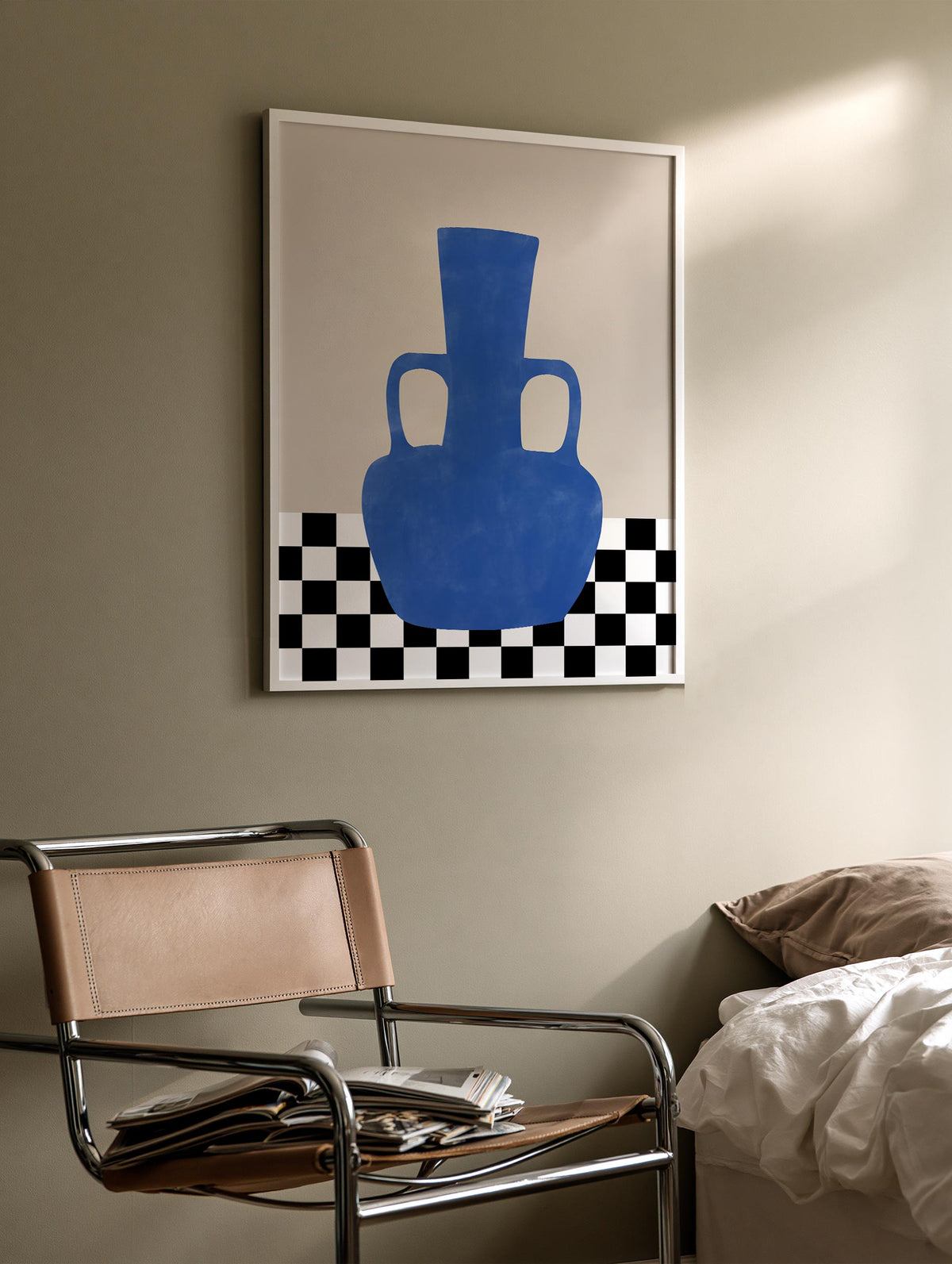 Elena Ristova - Azure Vase Chess Board Poster
