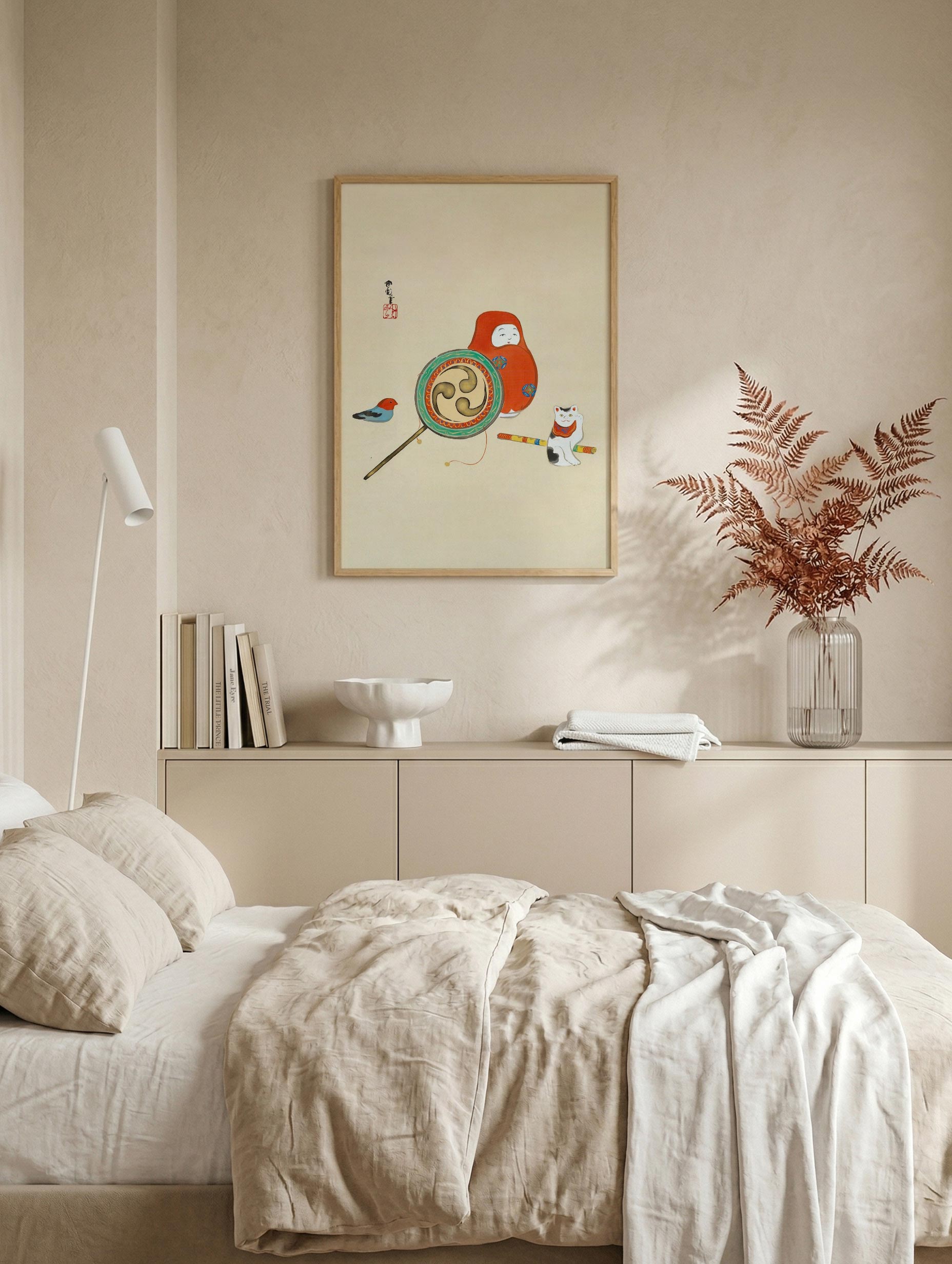 Toys (Omocha) - Kamisaka Sekka Art Print Mockup