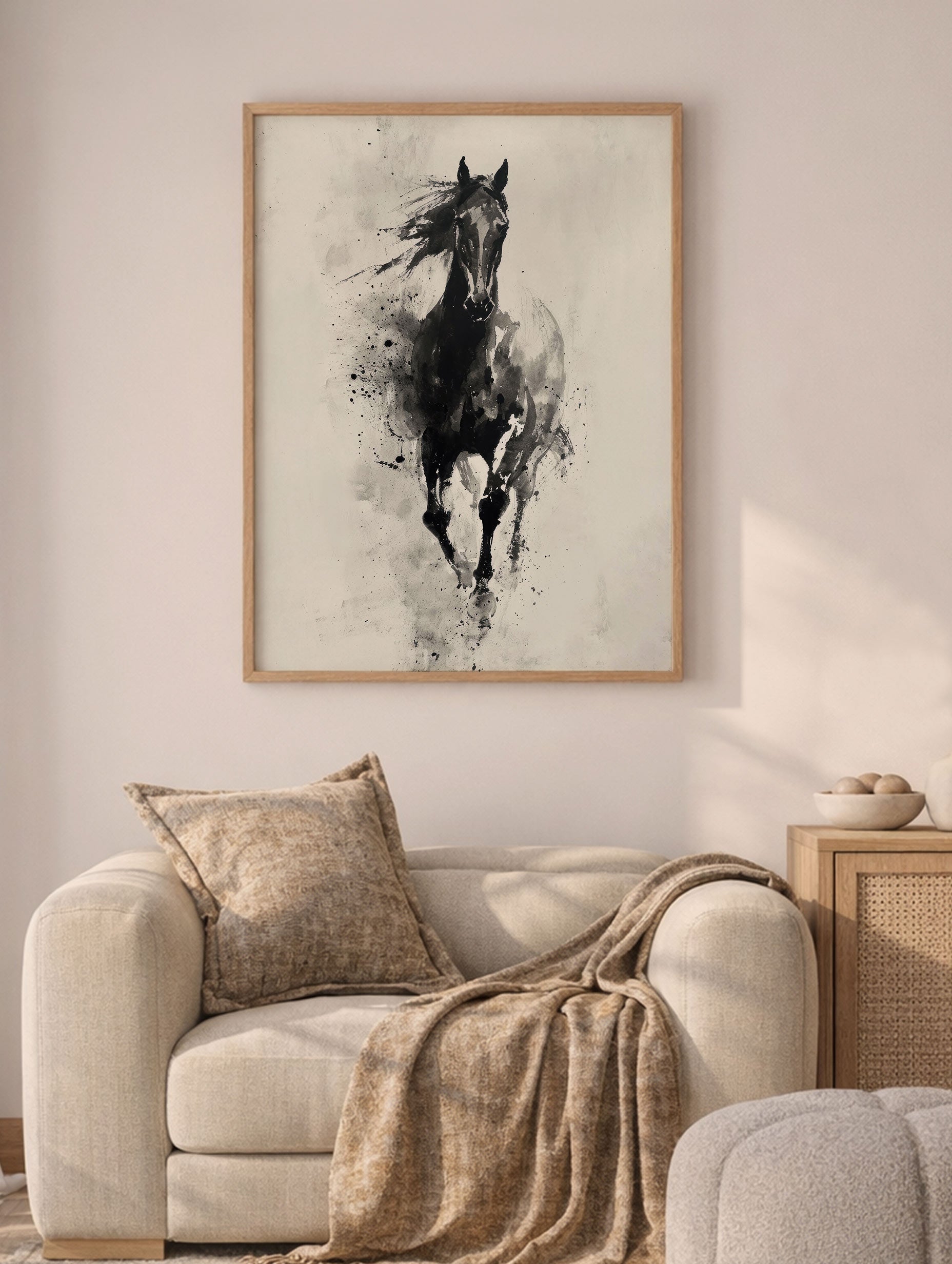 Hest i blekkplakat