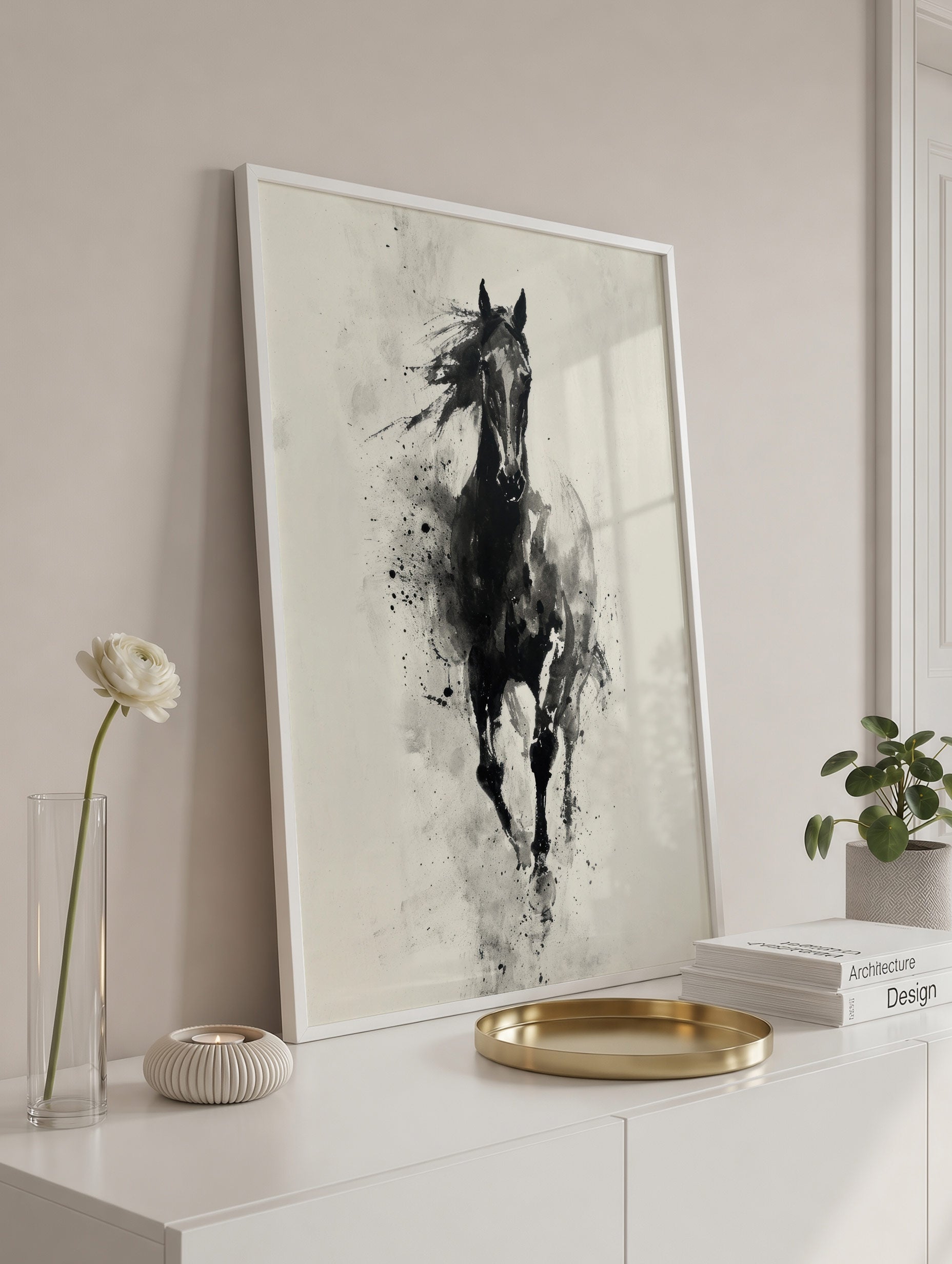 Hest i blekkplakat