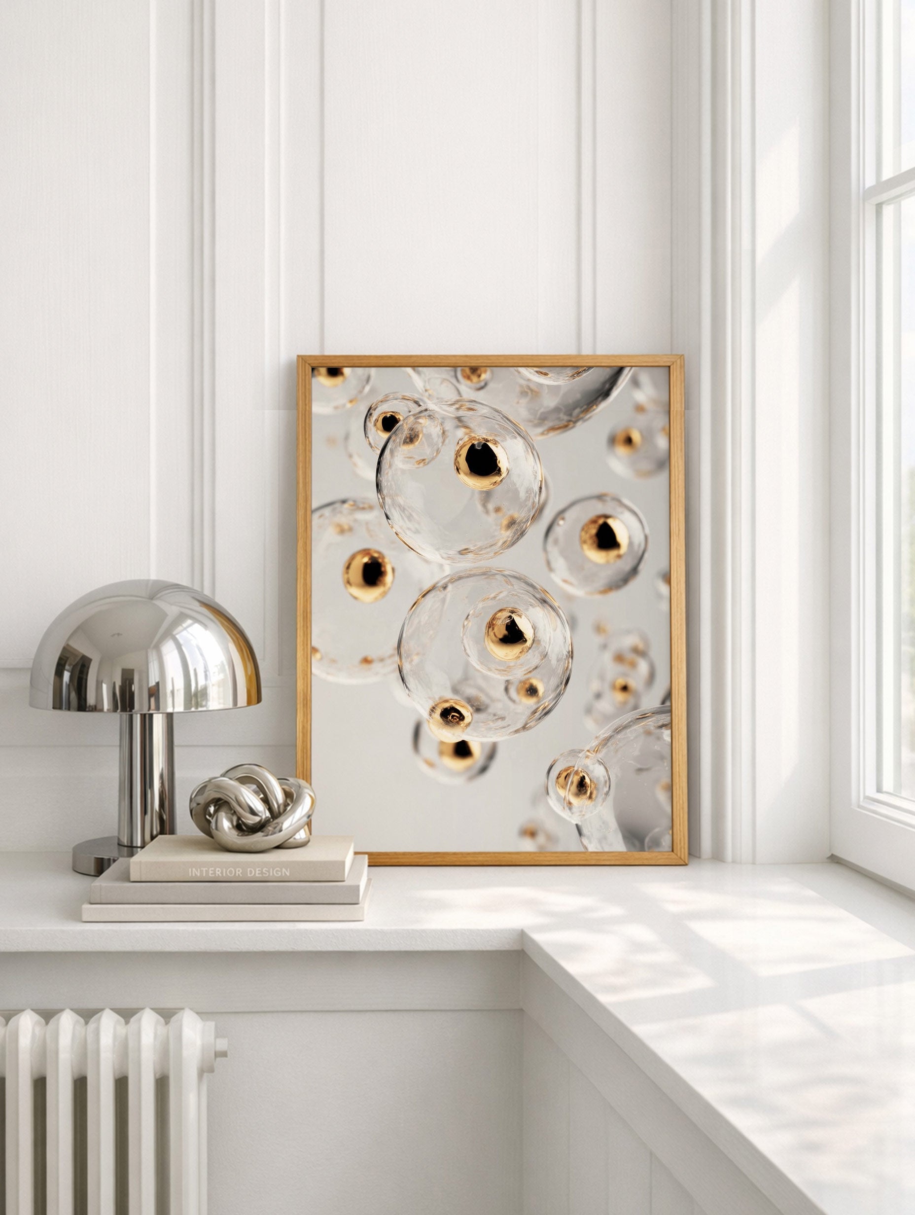 Plakat med gulldragemønster
