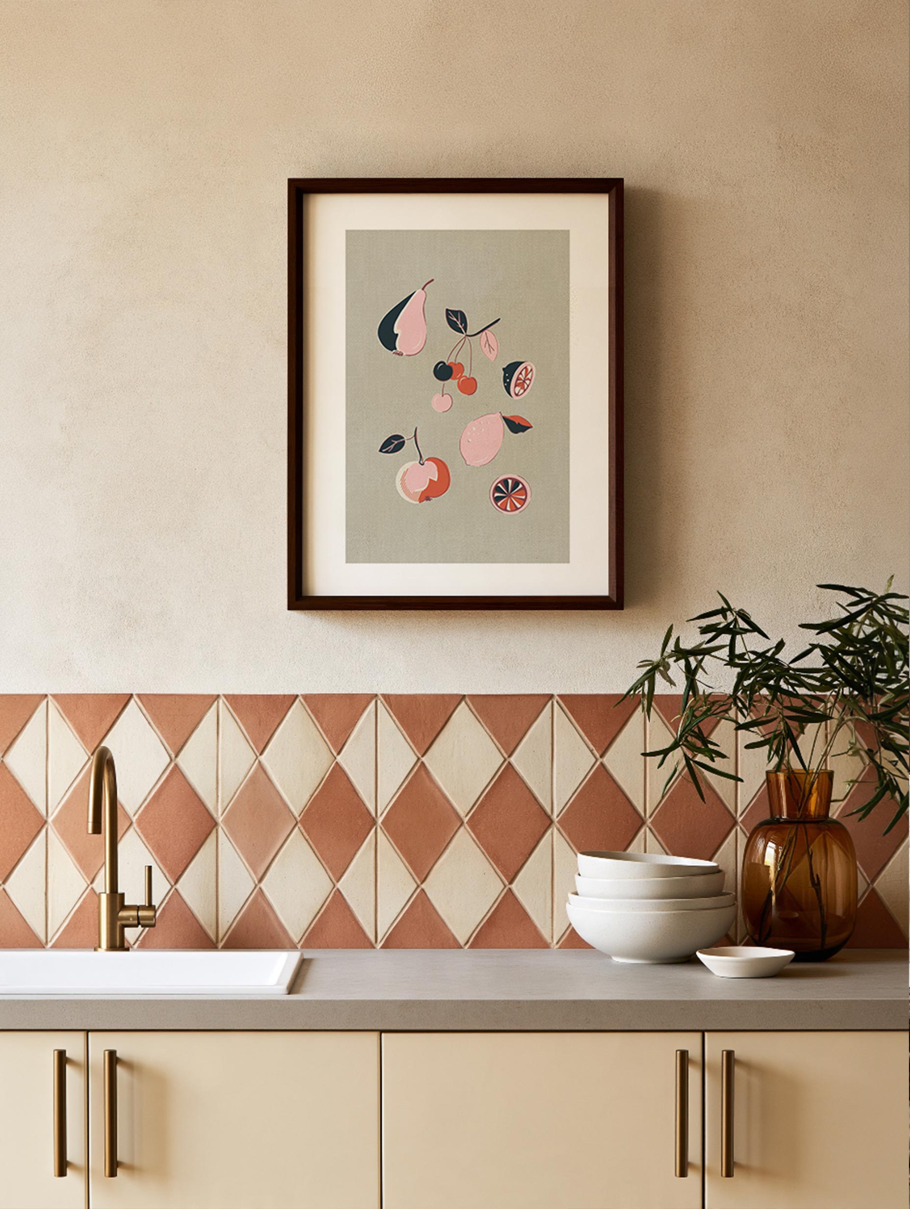 Alexendra Weise - Pink Retro Fruits Poster