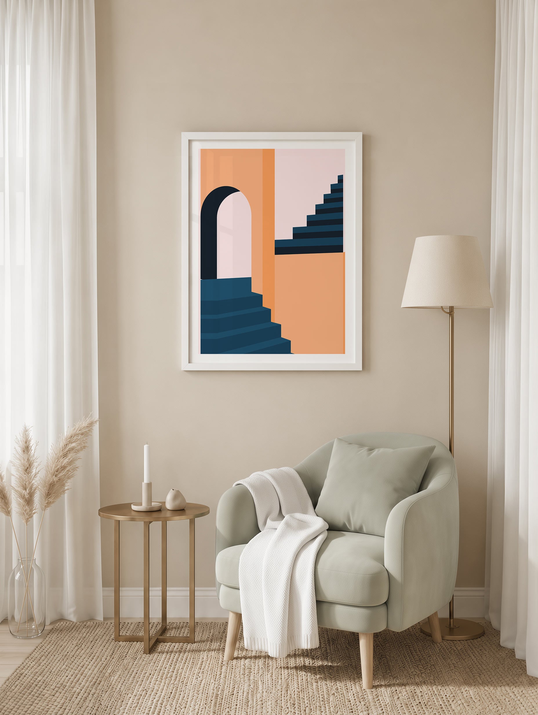 Peach Facade Poster