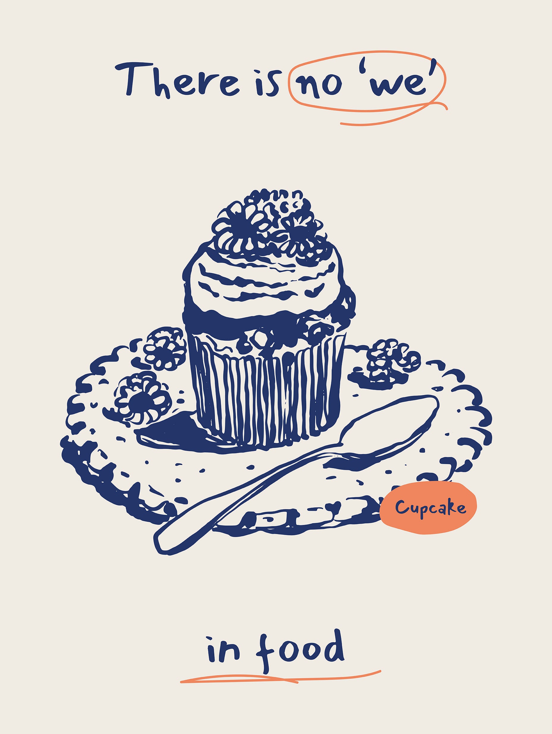 No Sharing Cupcake Poster