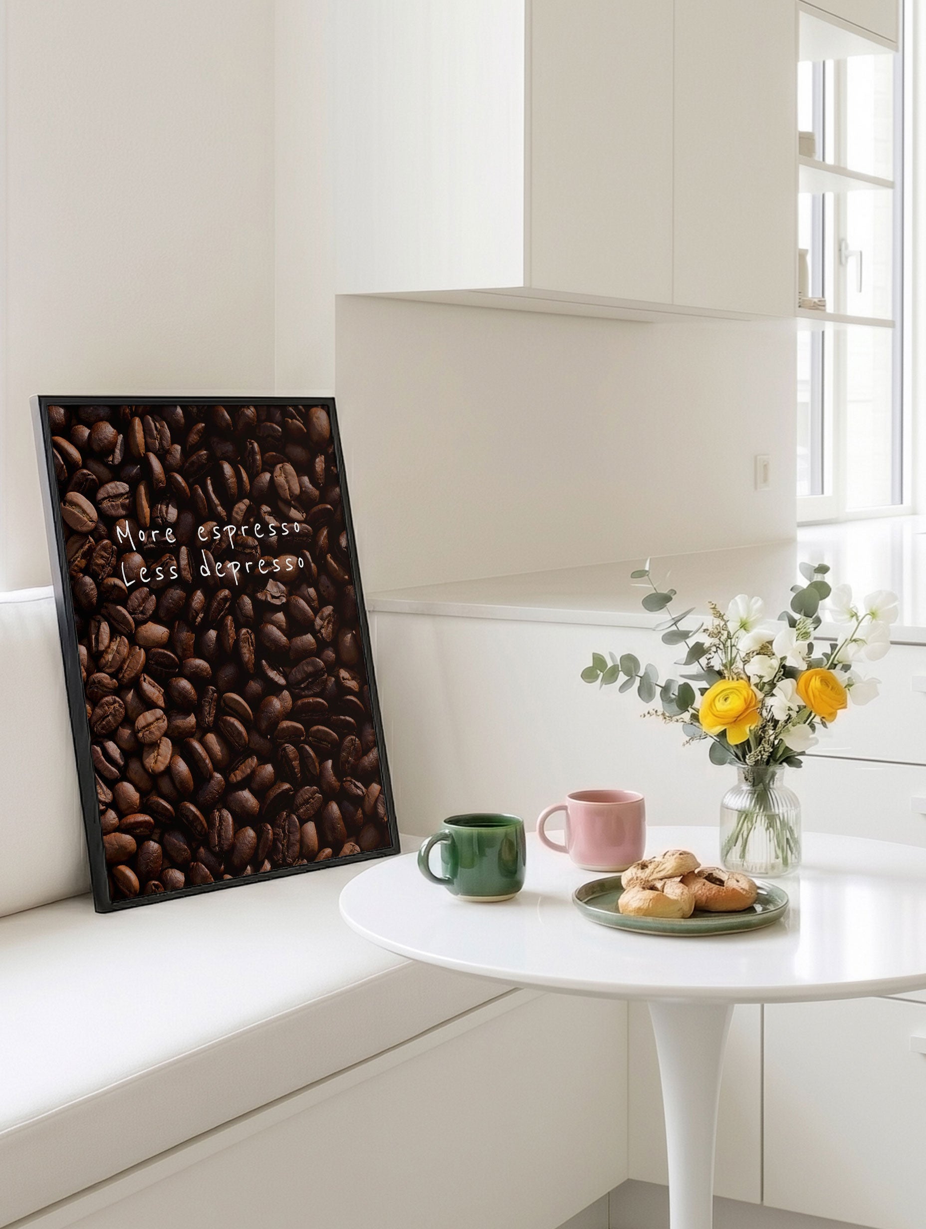 Mer espresso Mindre depresso Plakat