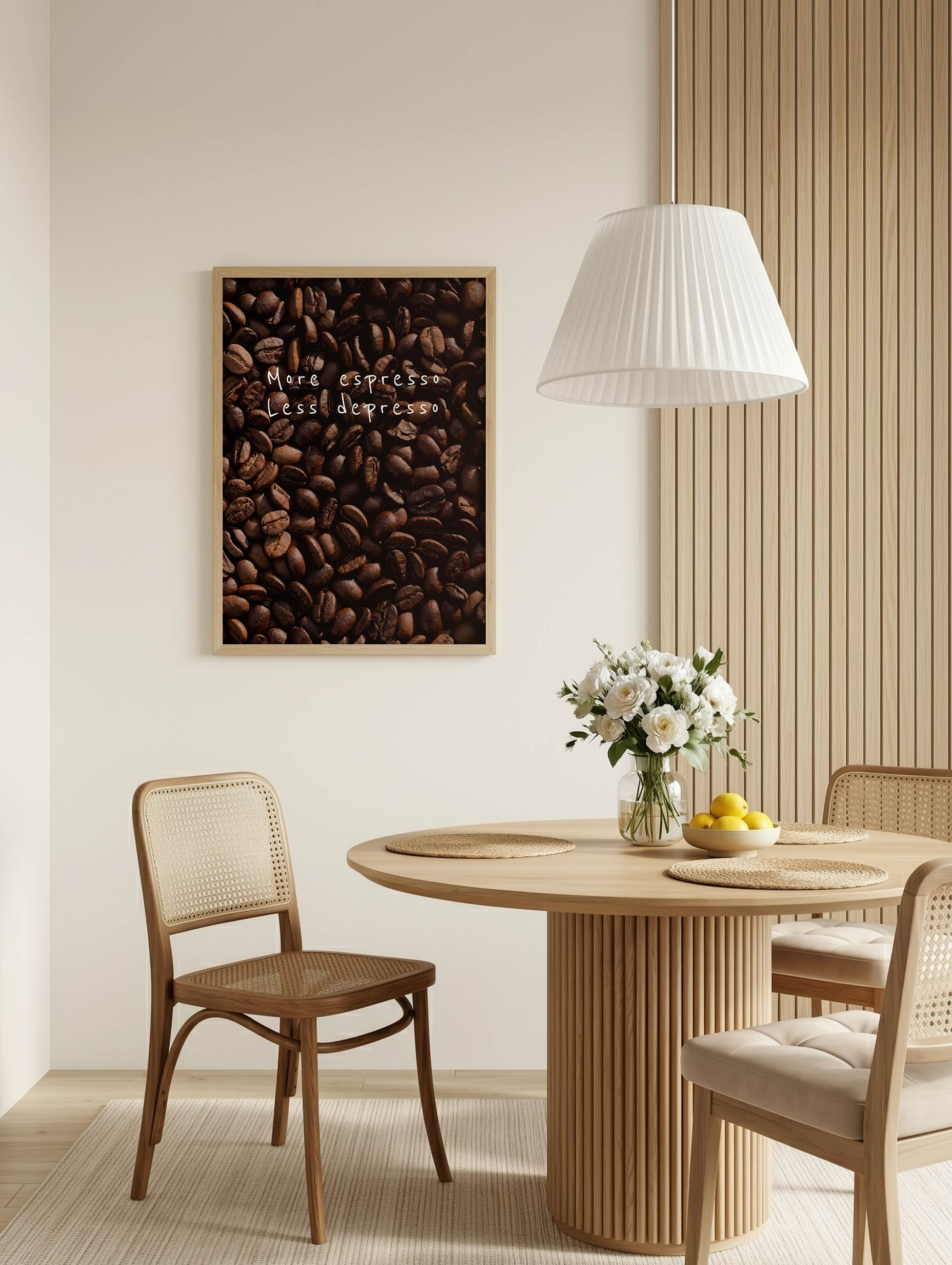 Mer espresso Mindre depresso Plakat