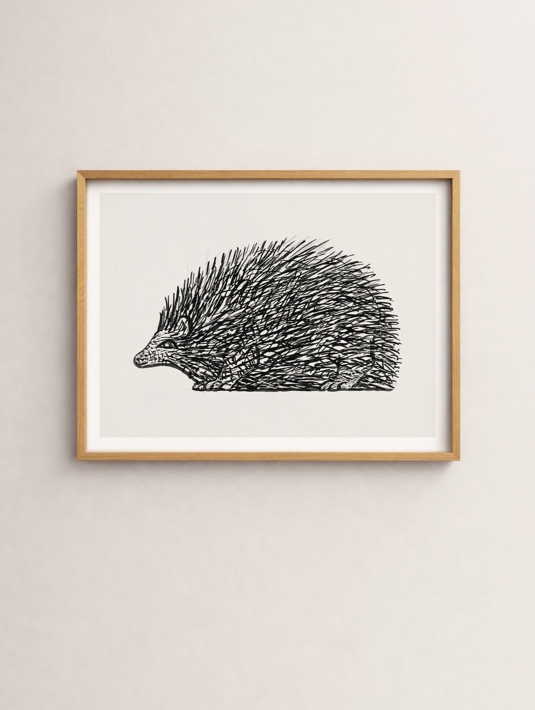 Hedgehog Leo Gestel Animal Art Print Mockup