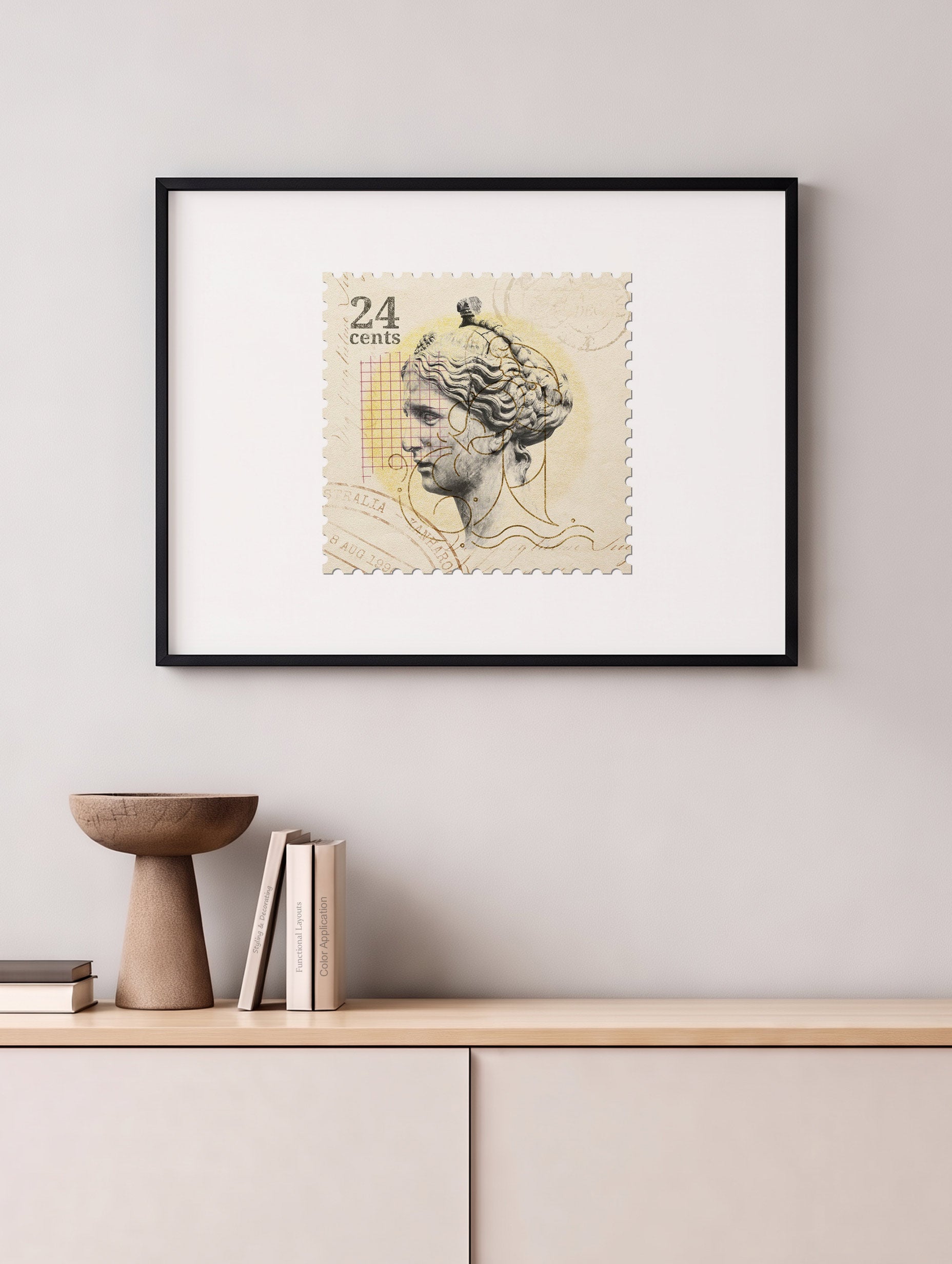 Halo Angel Frimerke Plakat