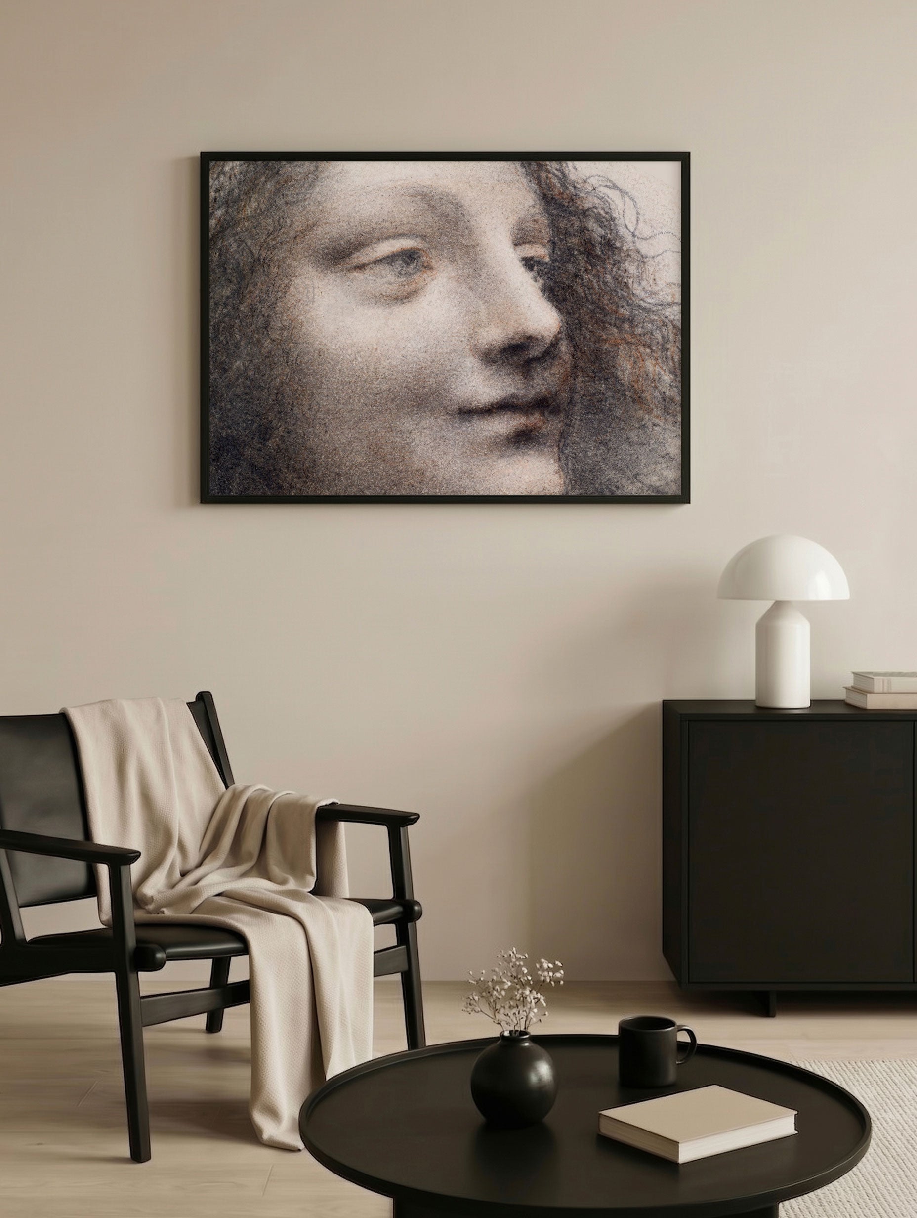Jomfruens hode - Leonardo Da Vinci