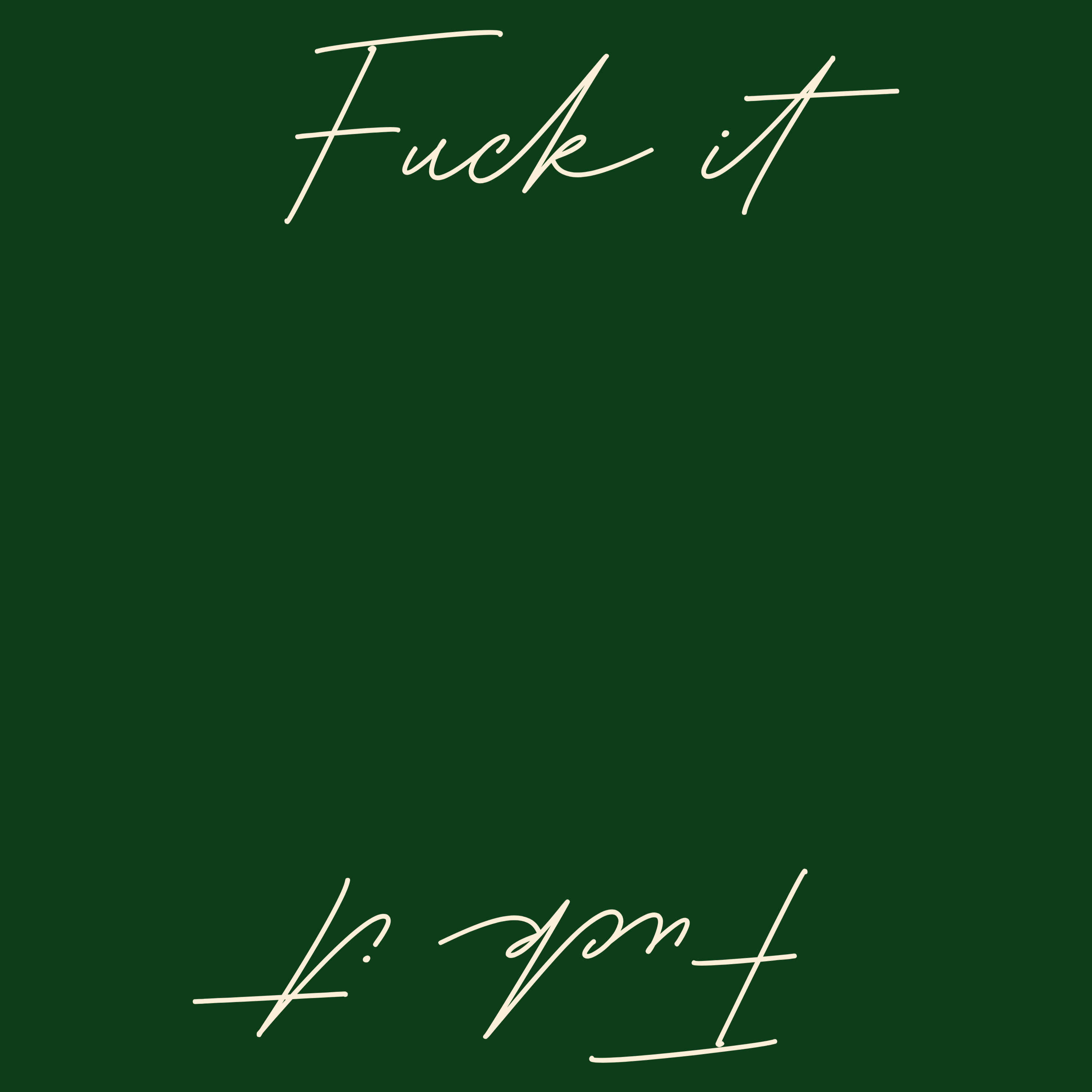 Fuck It Minimalist Typography Poster